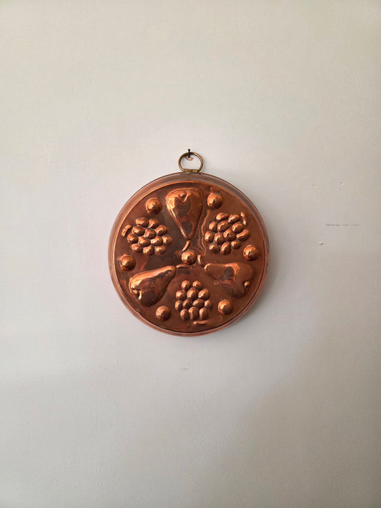 Vintage Copper Mould - Smaller Pear and Grapes
