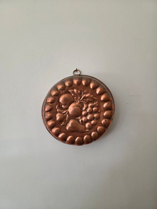 Vintage Copper Mould - Larger Scallop Fruit
