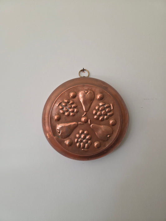 Vintage Copper Mould - Larger Pear and Grapes