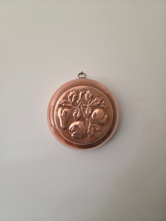 Vintage Copper Mould - Pear and Apples