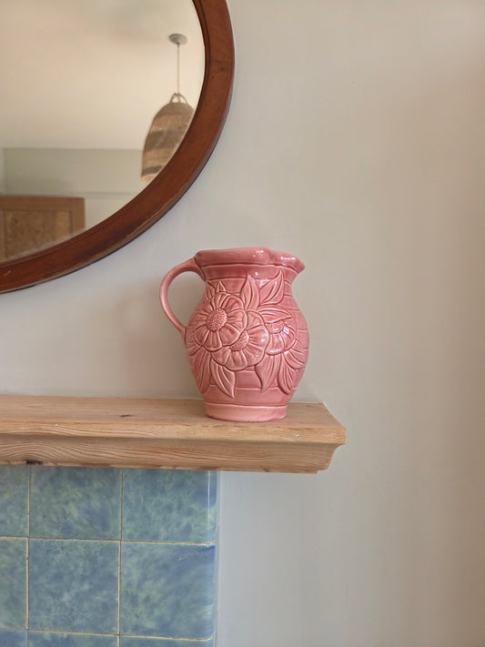 Pink Flower Motif Jug