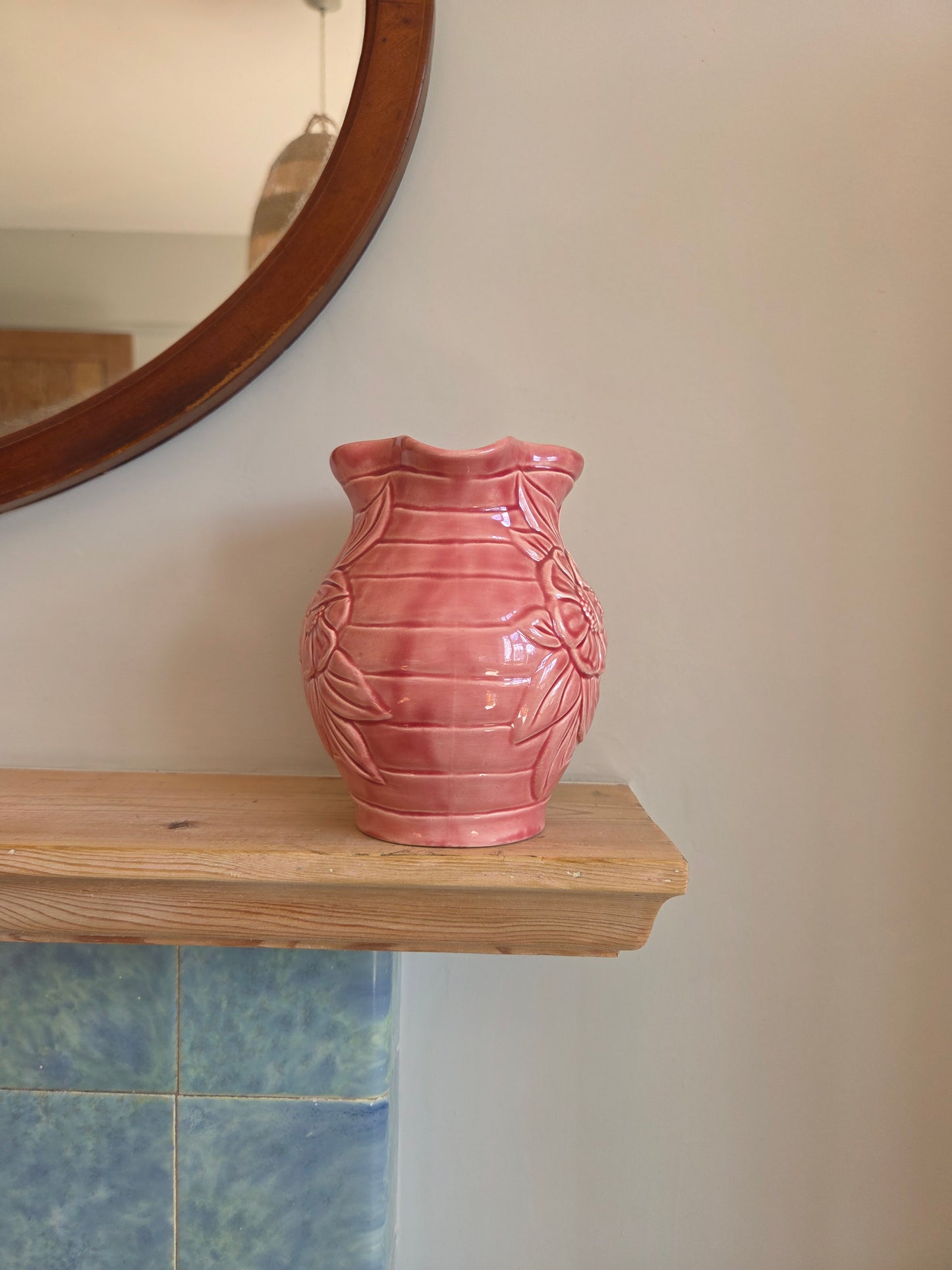Pink Flower Motif Jug