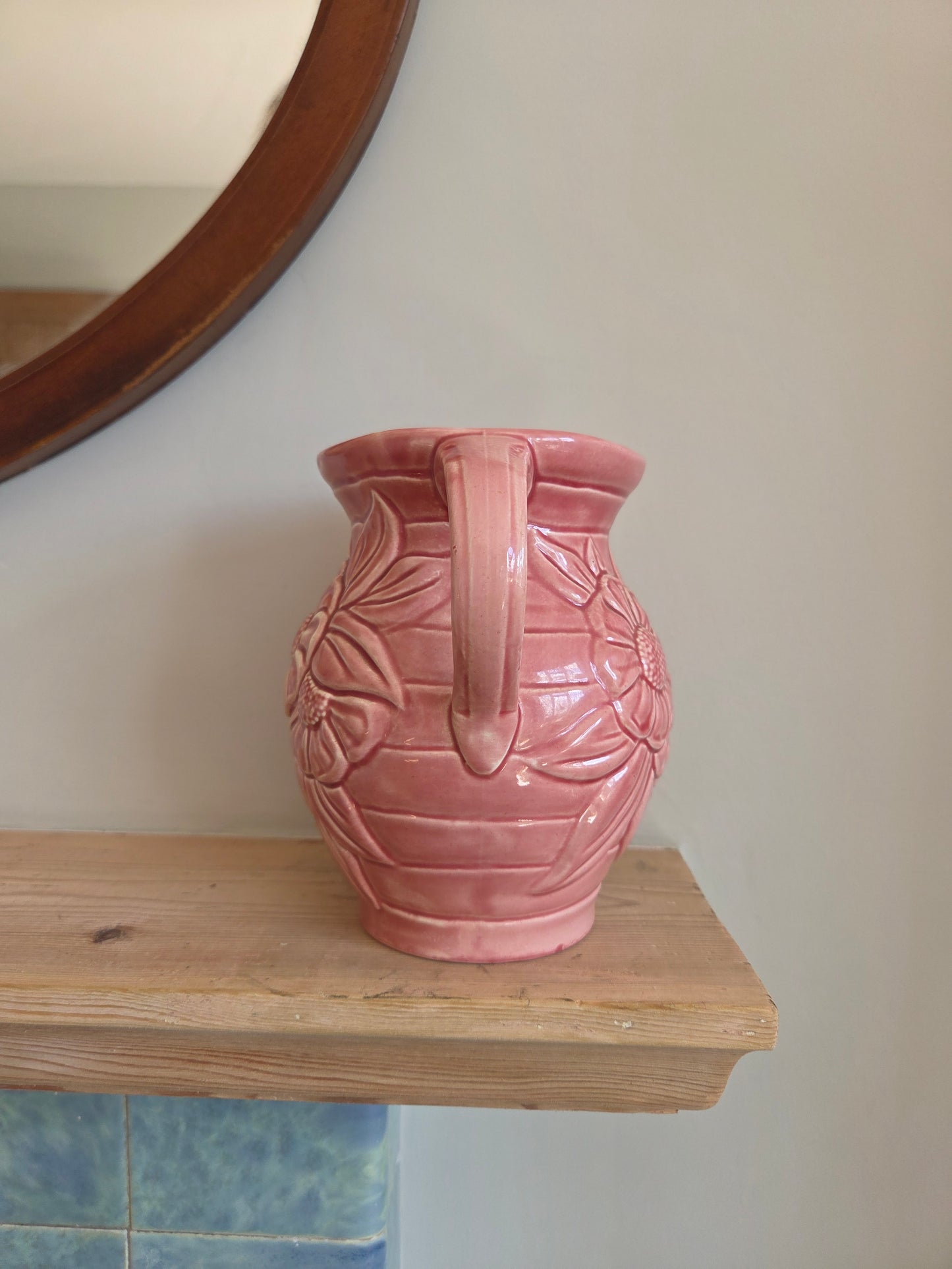 Pink Flower Motif Jug