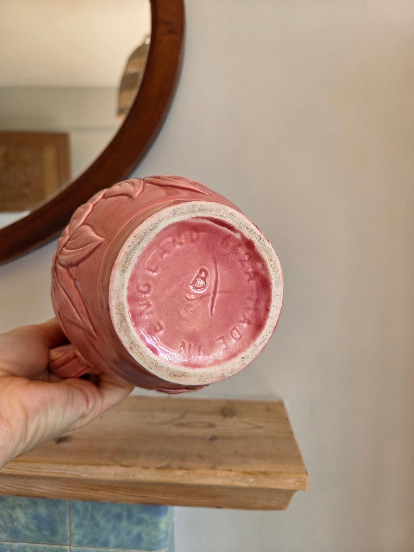 Pink Flower Motif Jug