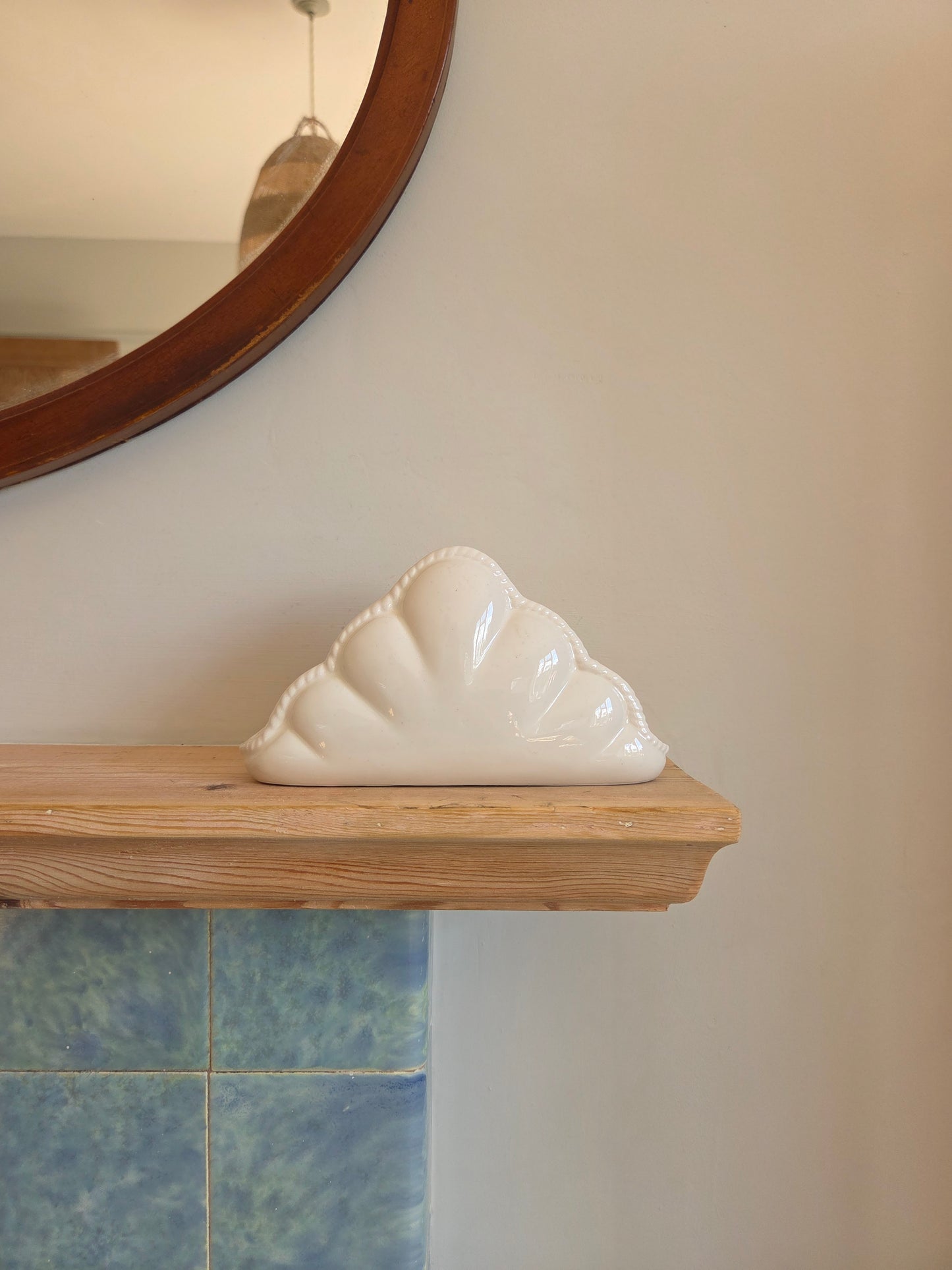 Italian Majolica Napkin Holder with Lobster Design