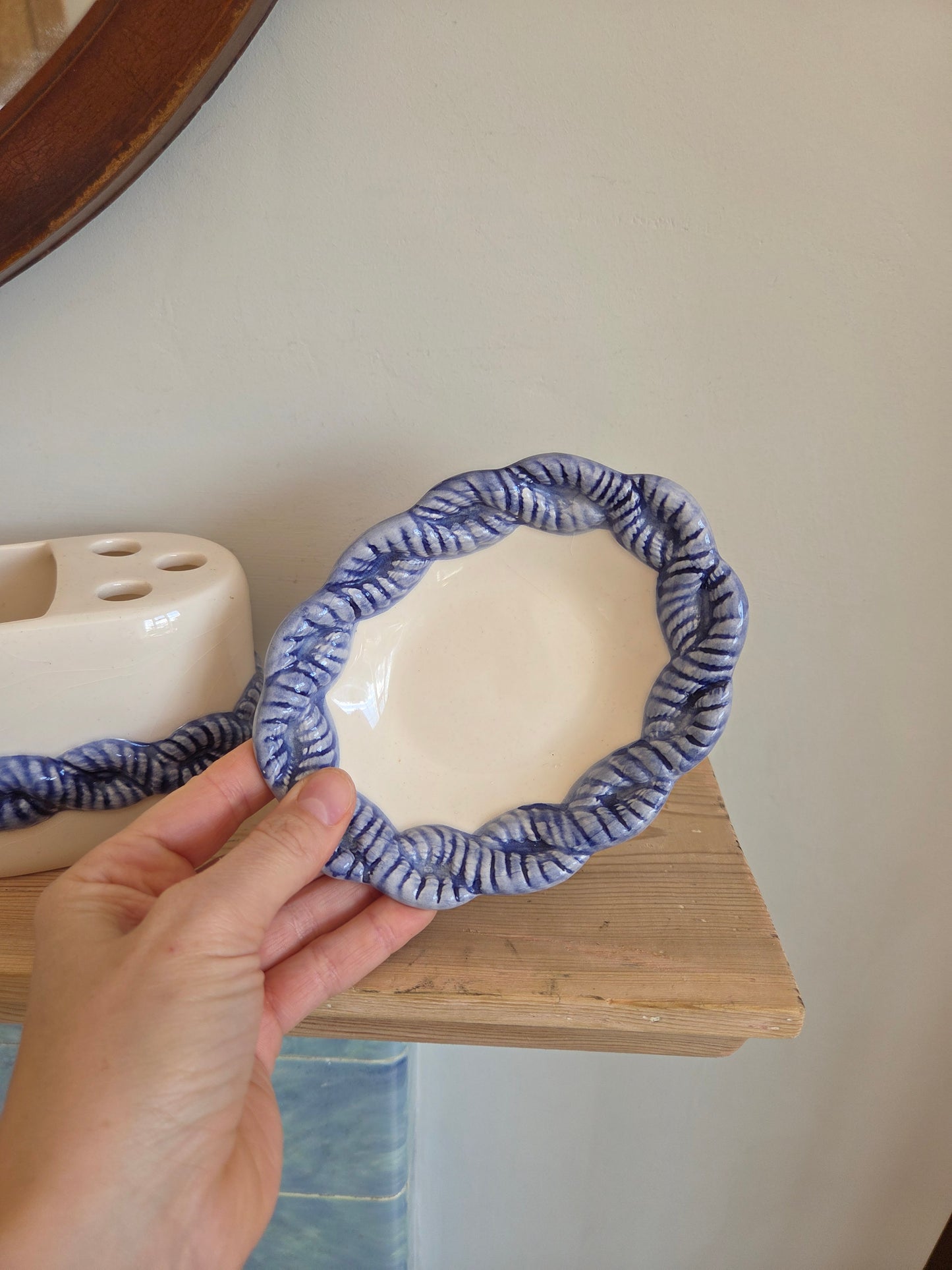 Portugese Majolica Soap Dish