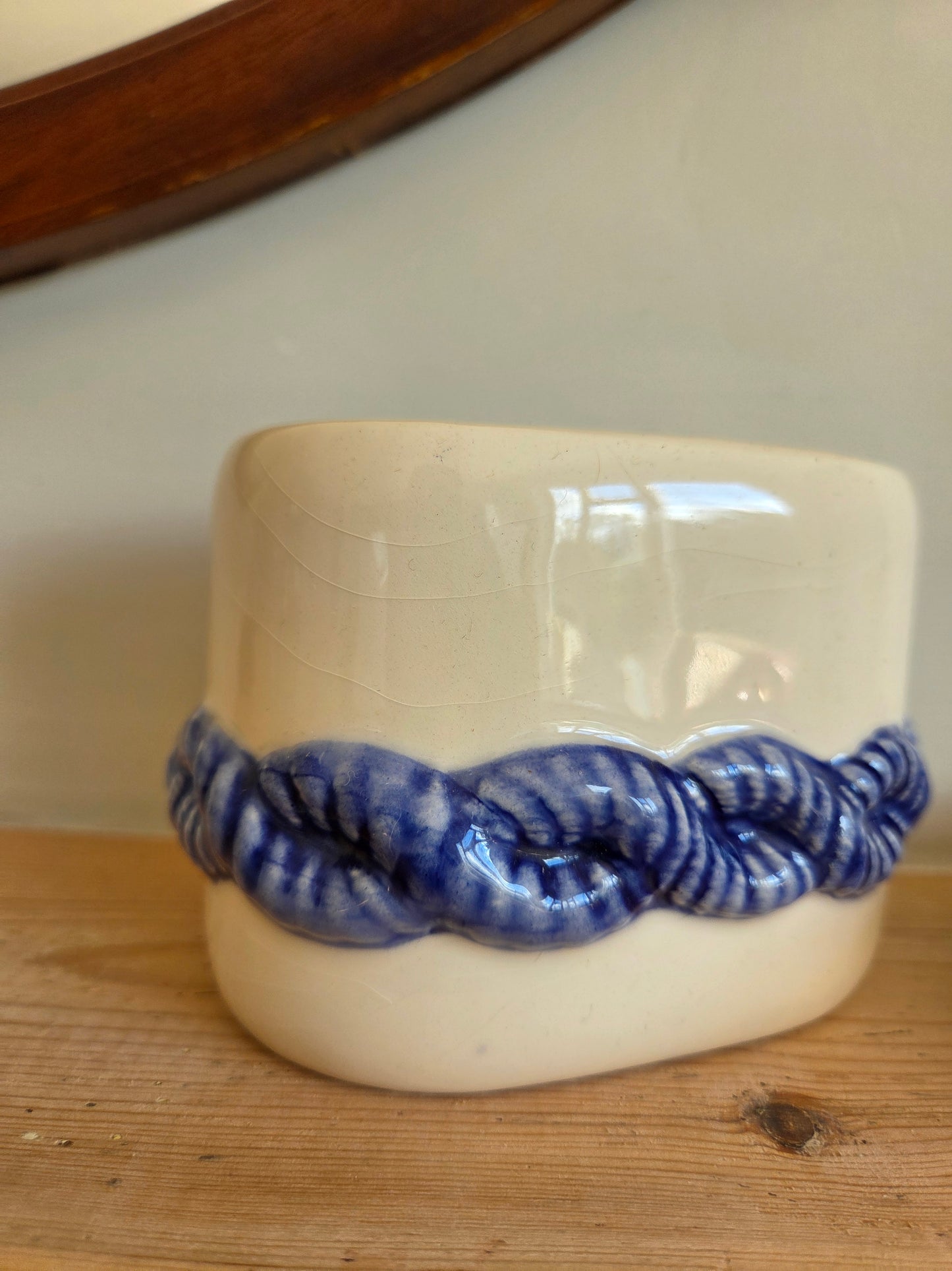 Portugese Majolica Toothbrush Holder