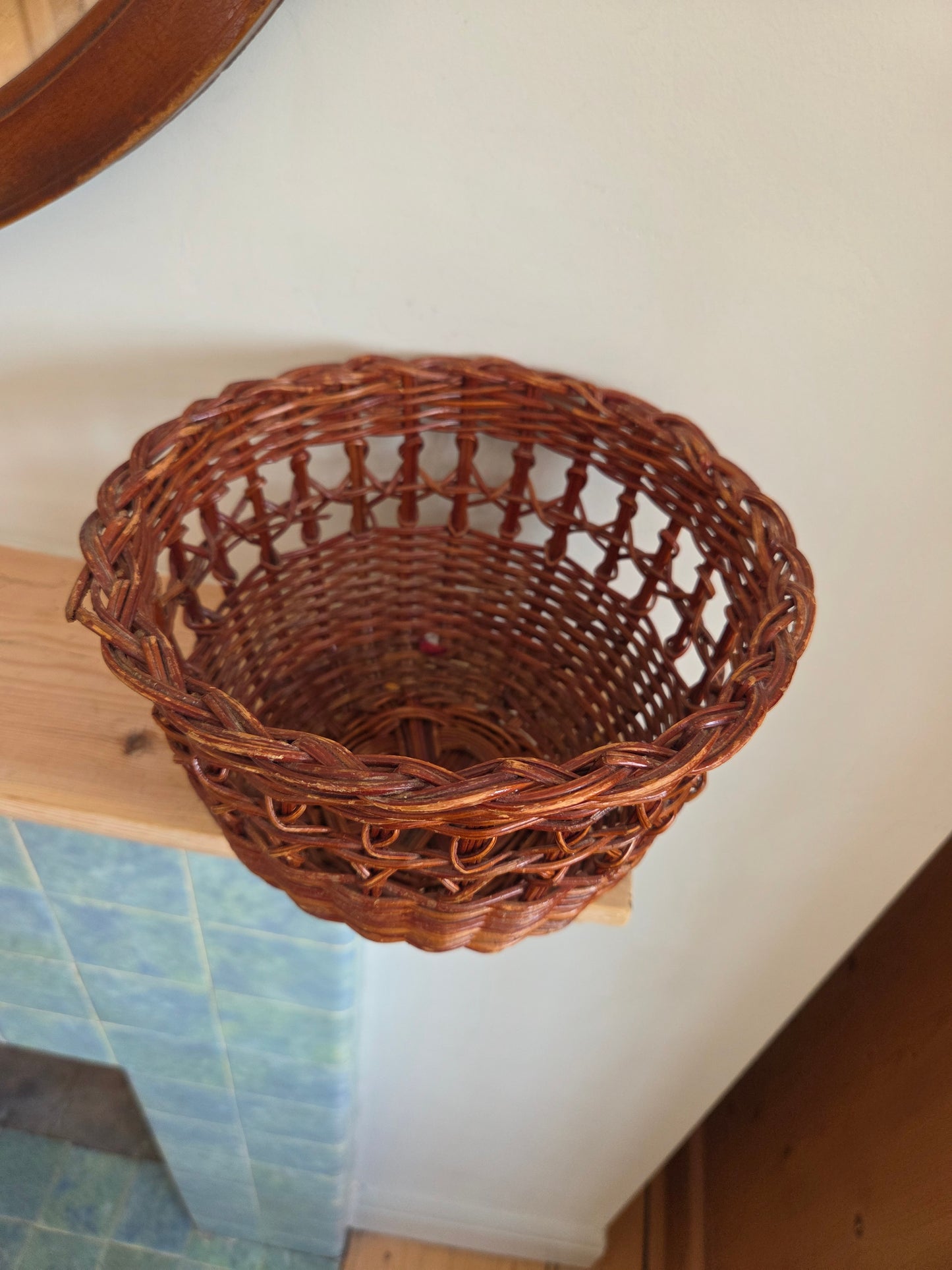 Vintage Wicker Plant Pot Basket