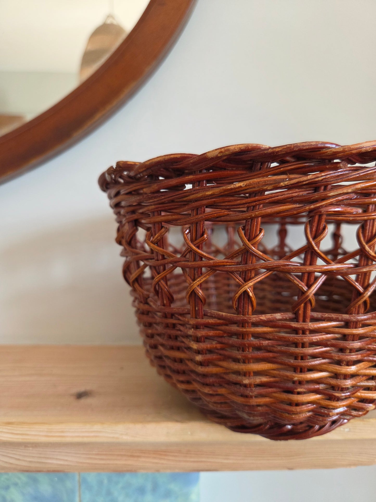 Vintage Wicker Plant Pot Basket