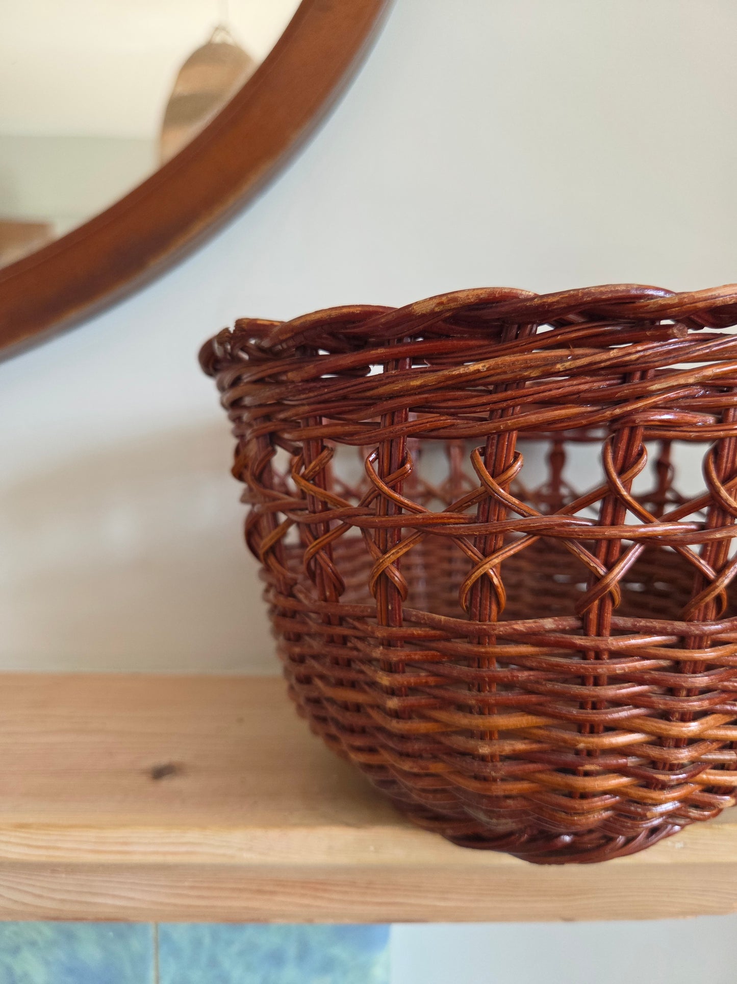 Vintage Wicker Plant Pot Basket