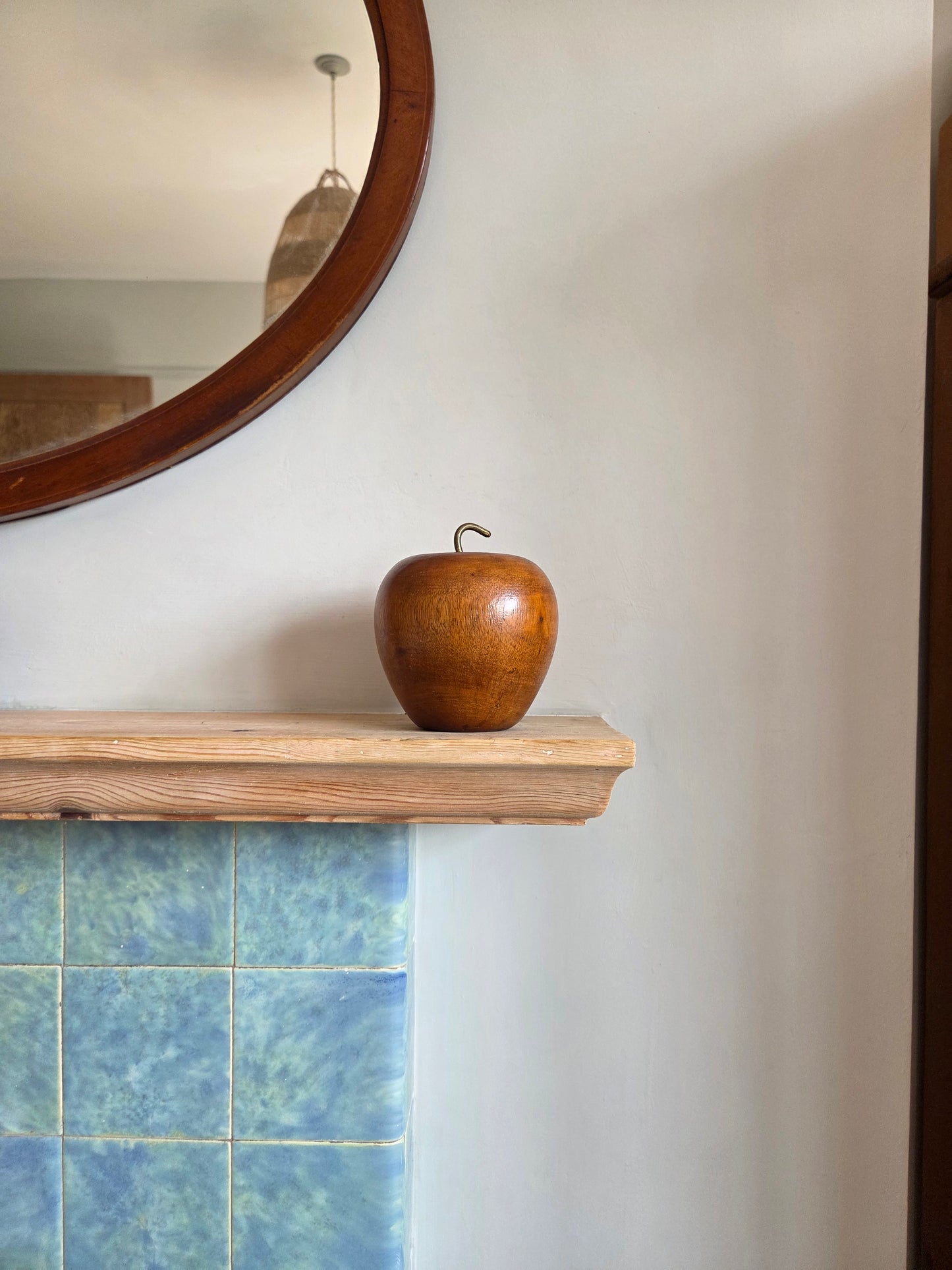 Large Wooden Apple Ornament (1/2)