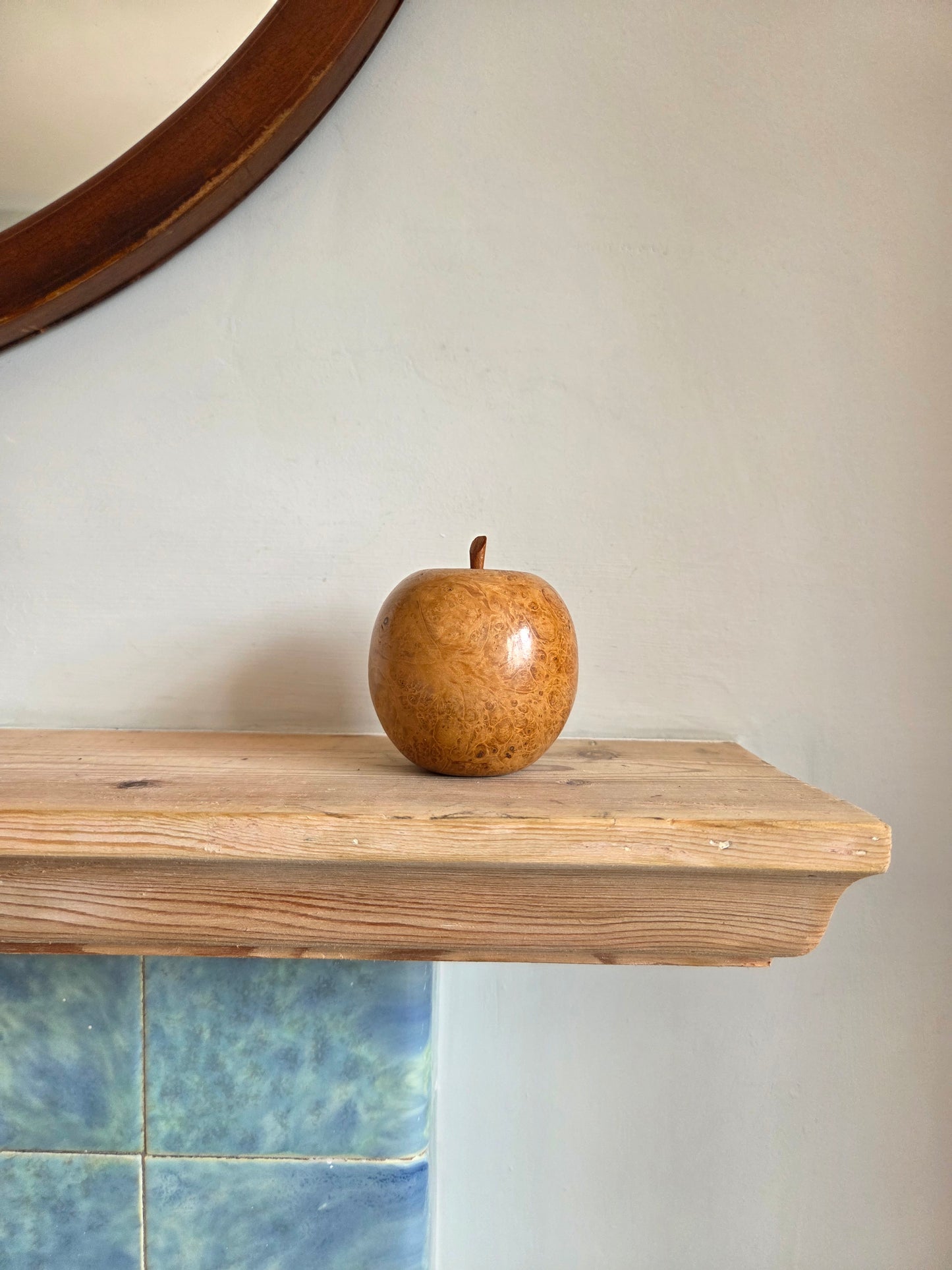 Small Burr Walnut Apple Ornament