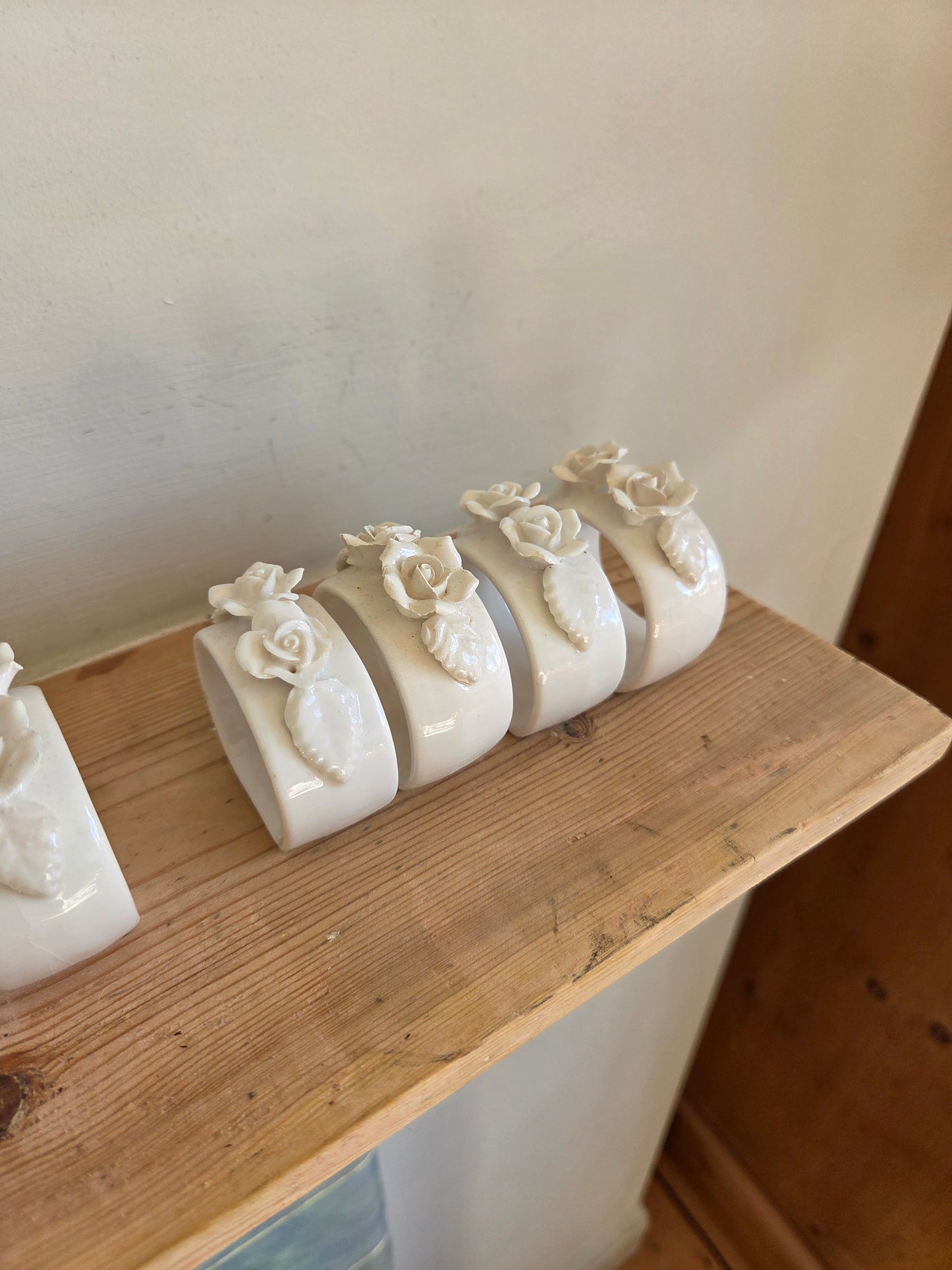 Ceramic Flower Napkin Rings