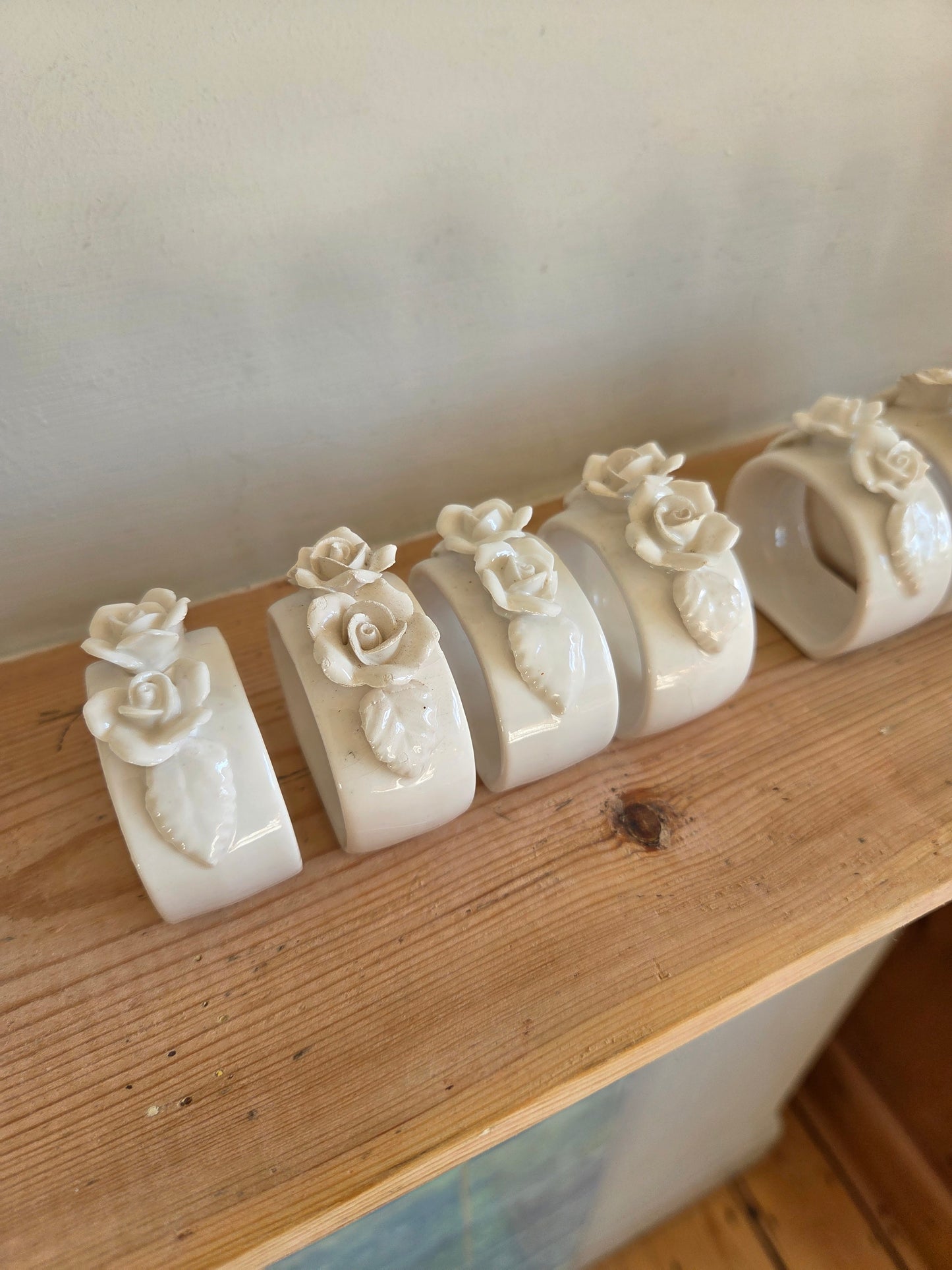 Ceramic Flower Napkin Rings