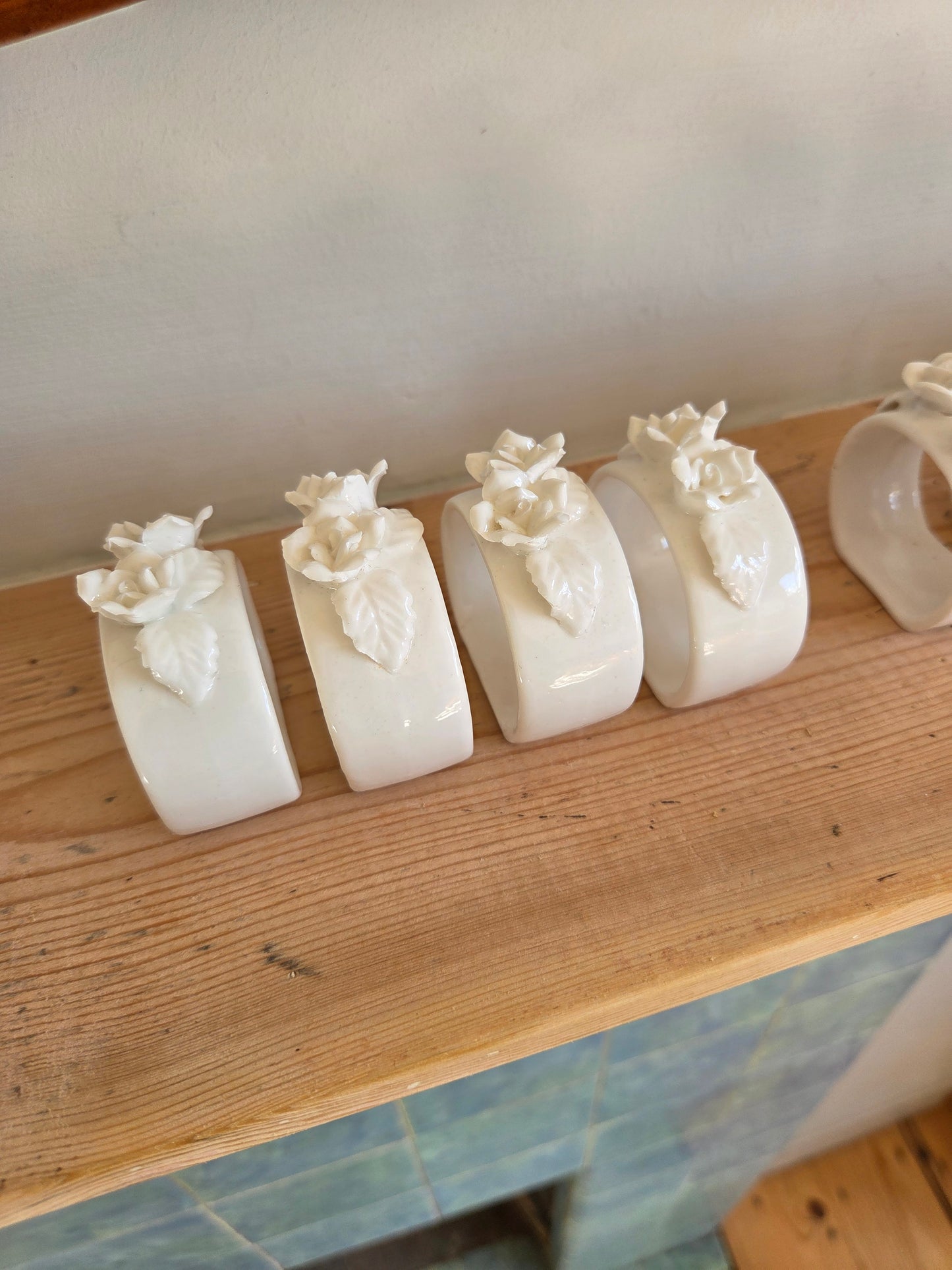 Ceramic Flower Napkin Rings