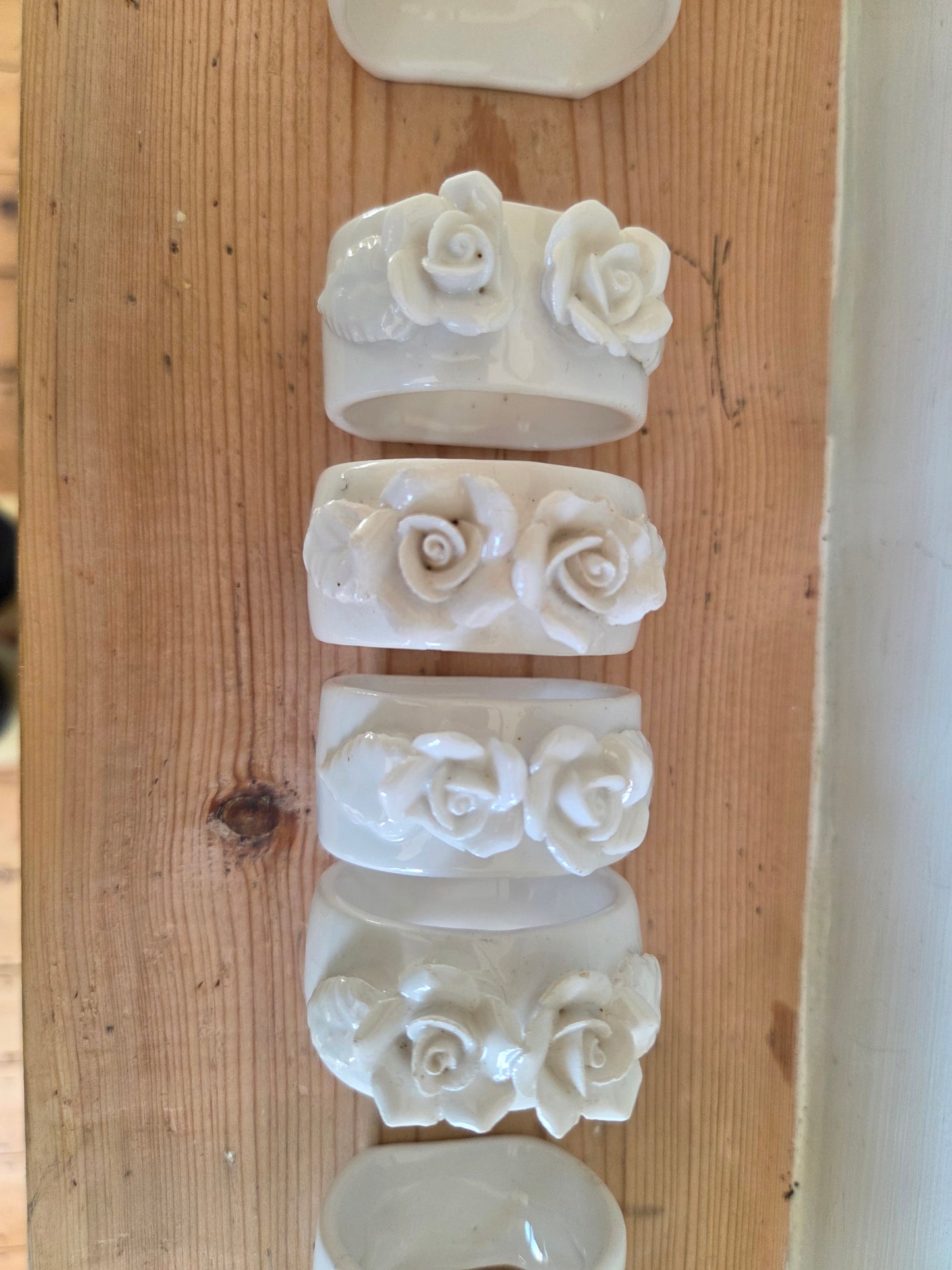 Ceramic Flower Napkin Rings