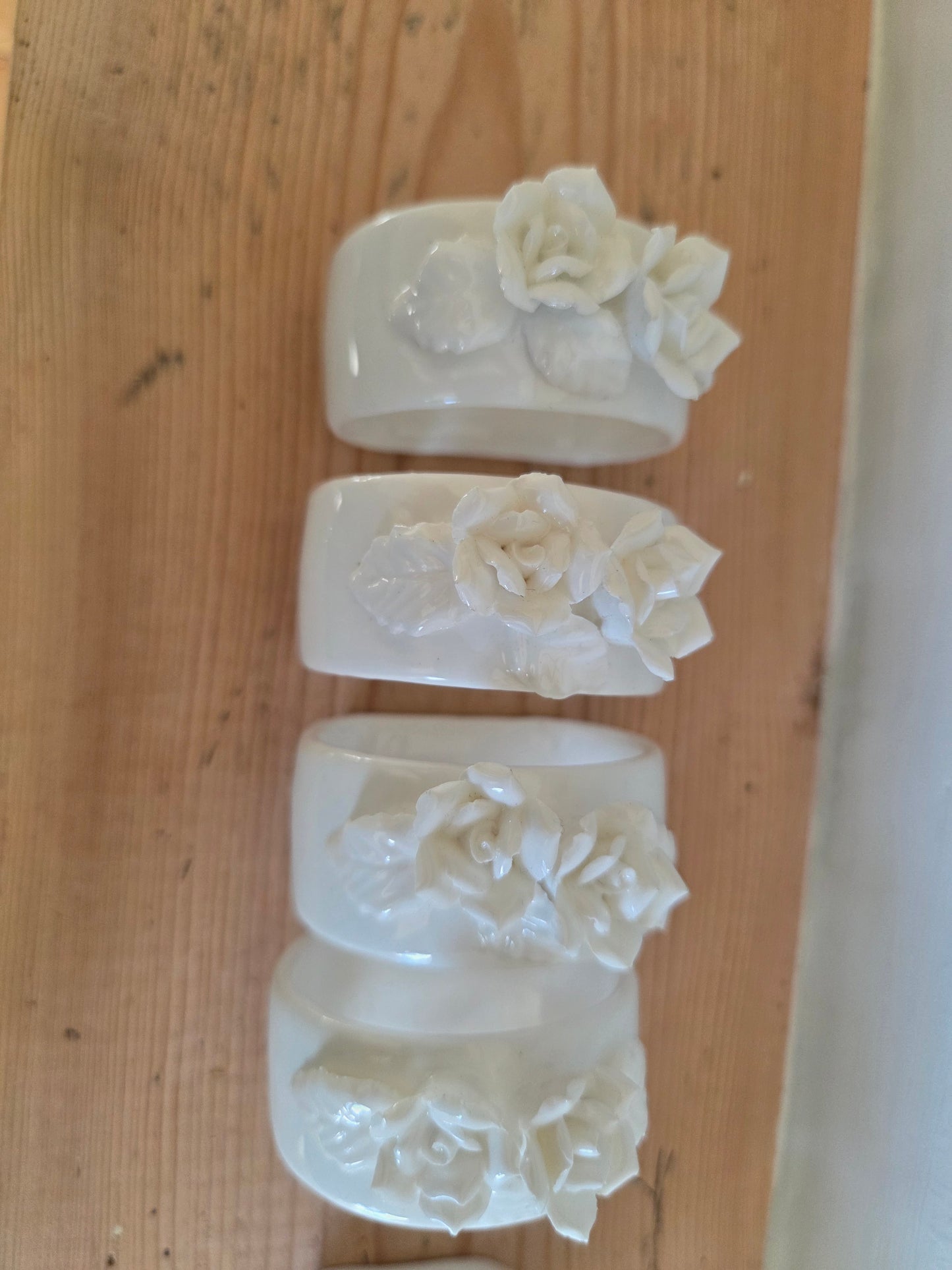 Ceramic Flower Napkin Rings