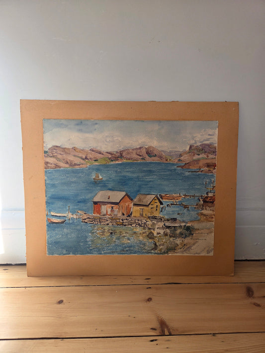 Swedish Watercolour Painting of the Archipelago