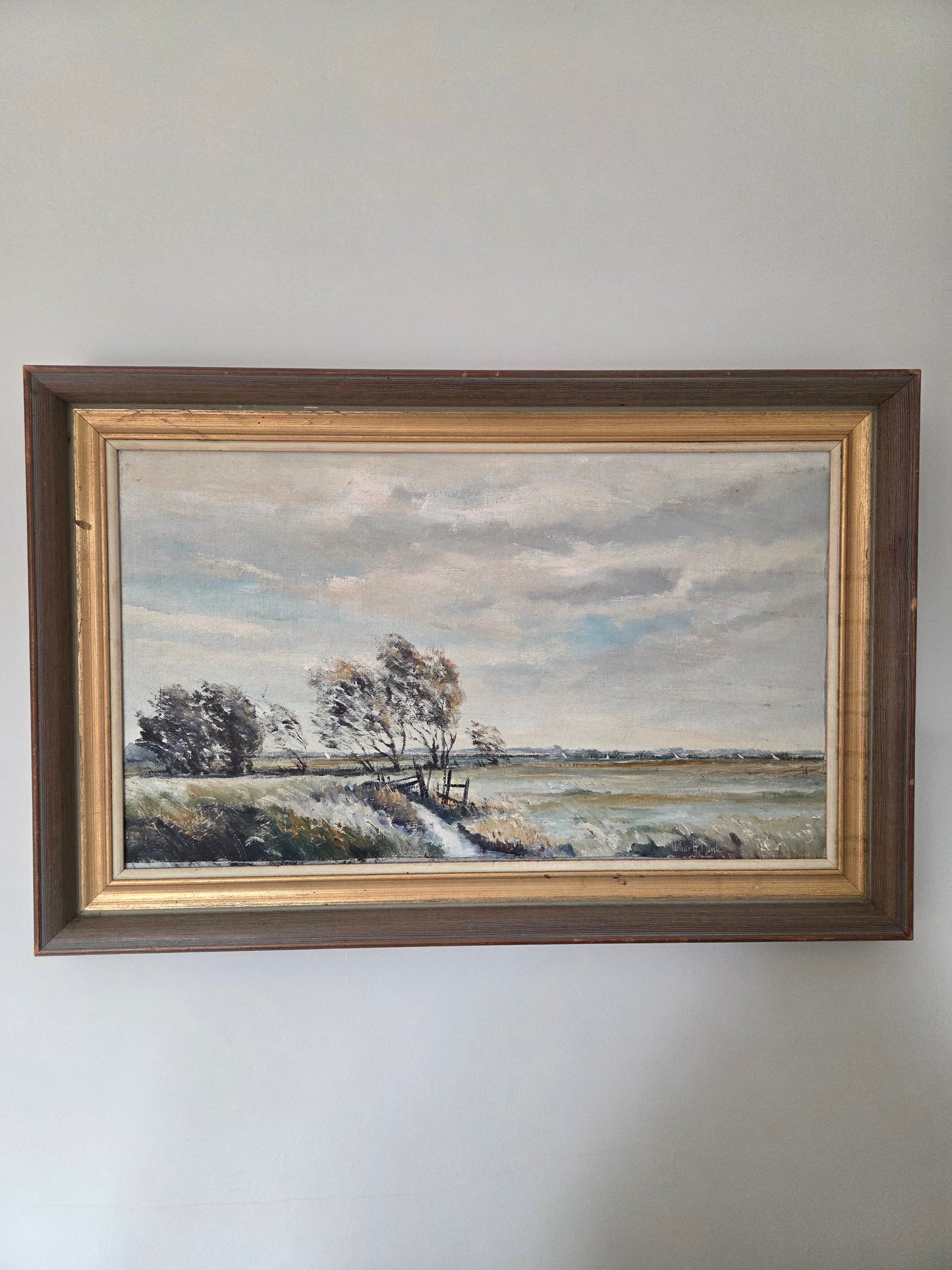Vintage Landscape Painting by Arthur Pank