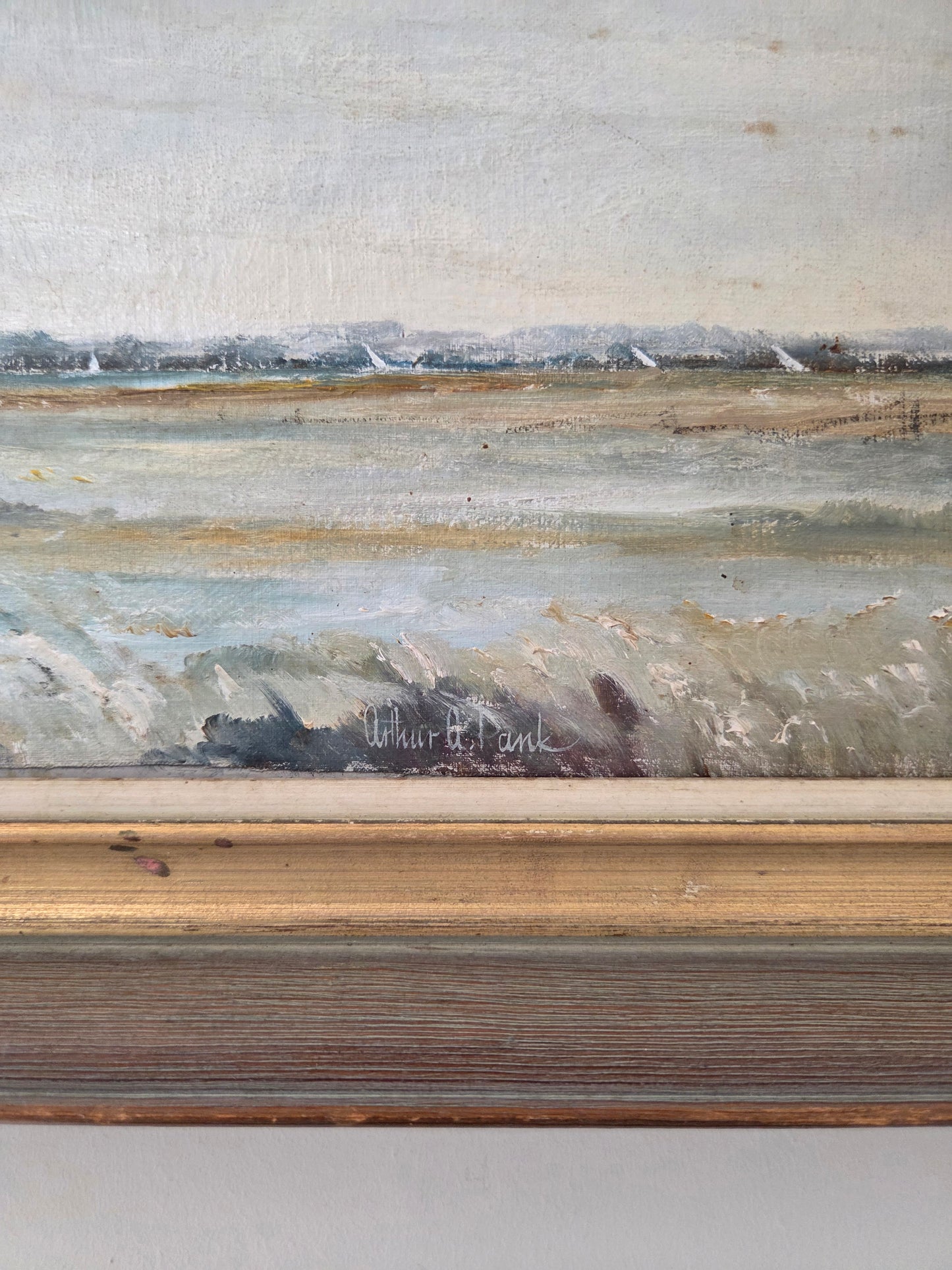 Vintage Landscape Painting by Arthur Pank