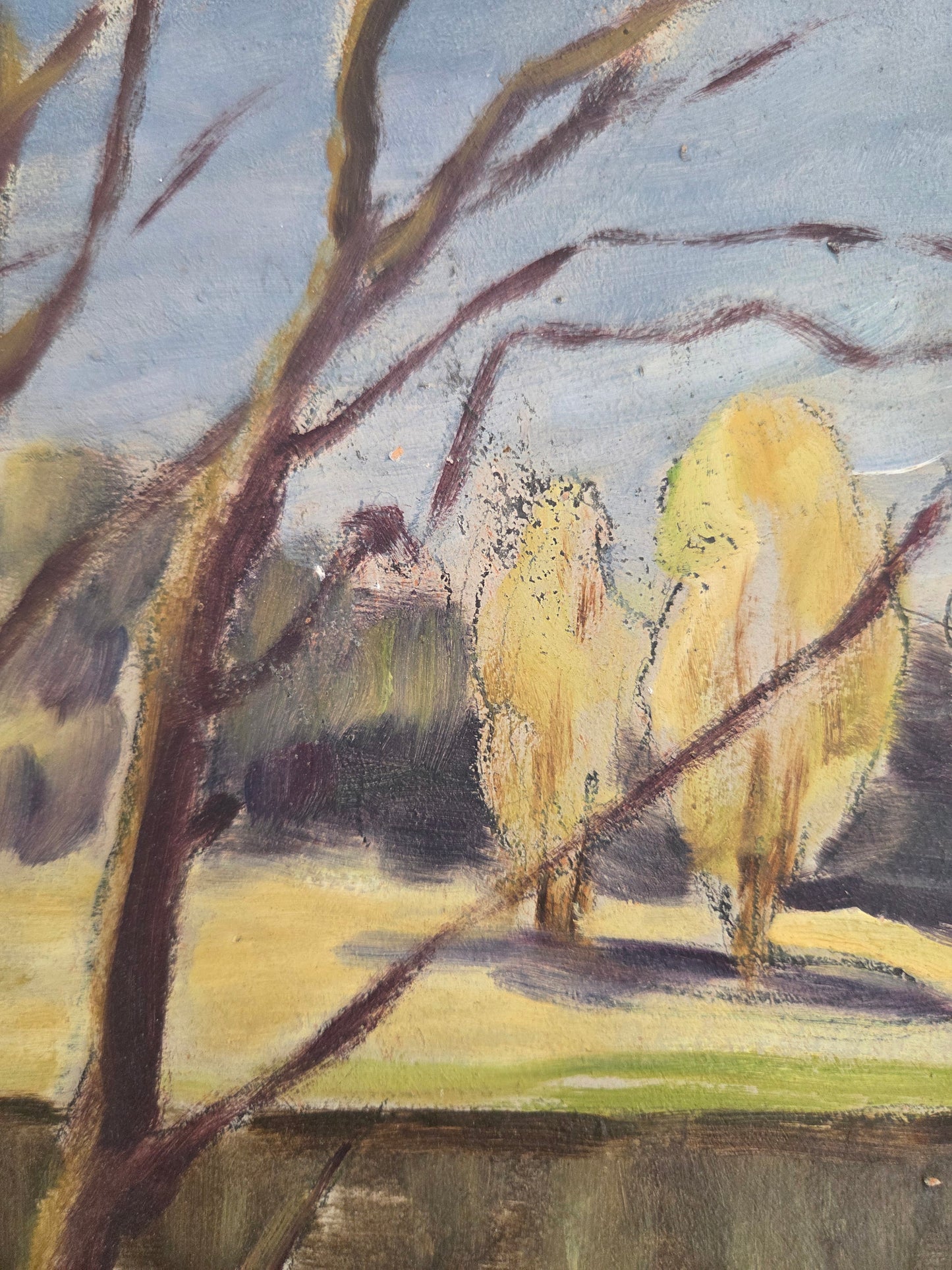 Swedish Fields and Woods Oil Painting by Eric Nadirn 1943