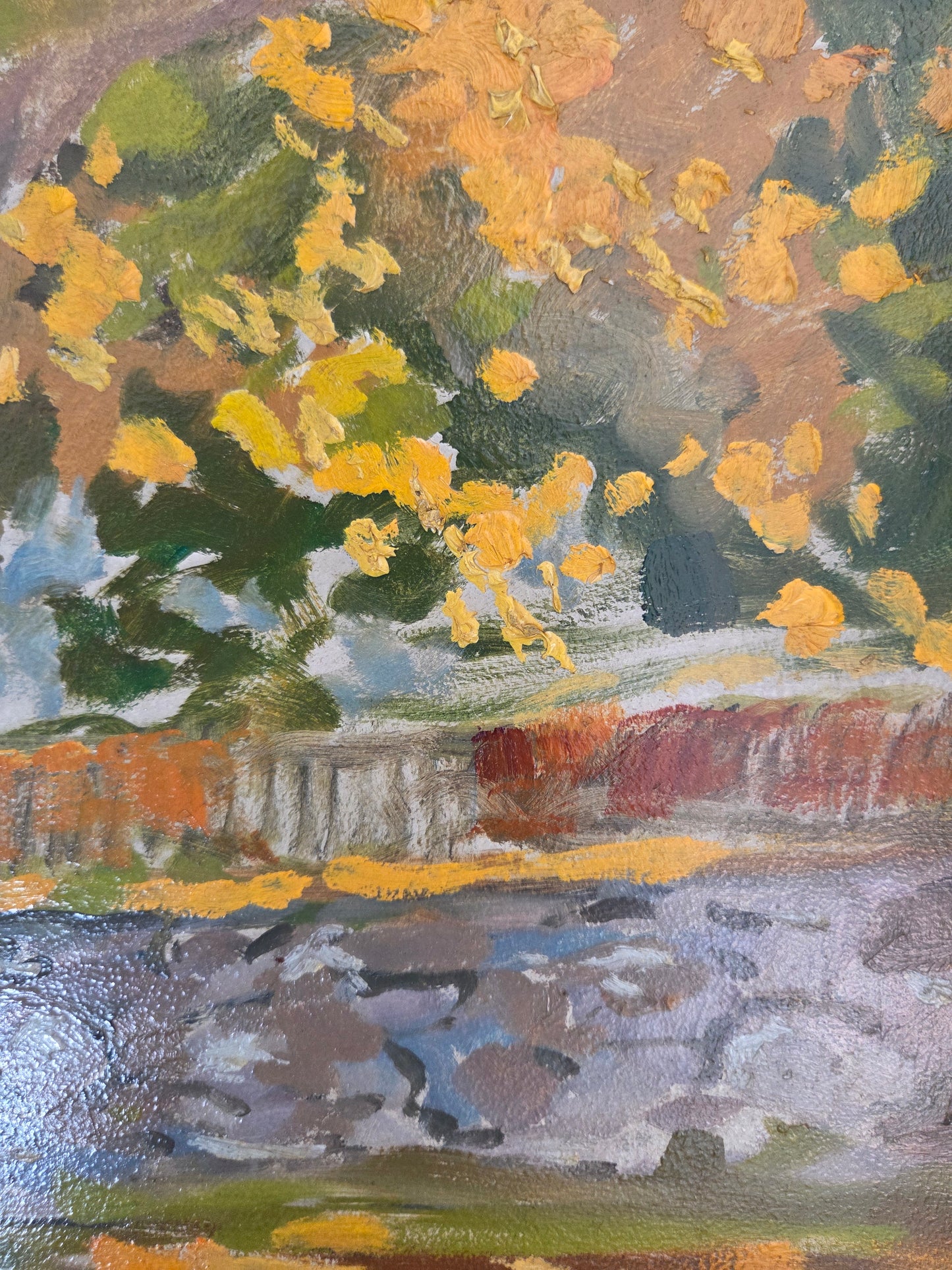 Swedish Oil Painting of an Autumn Scene