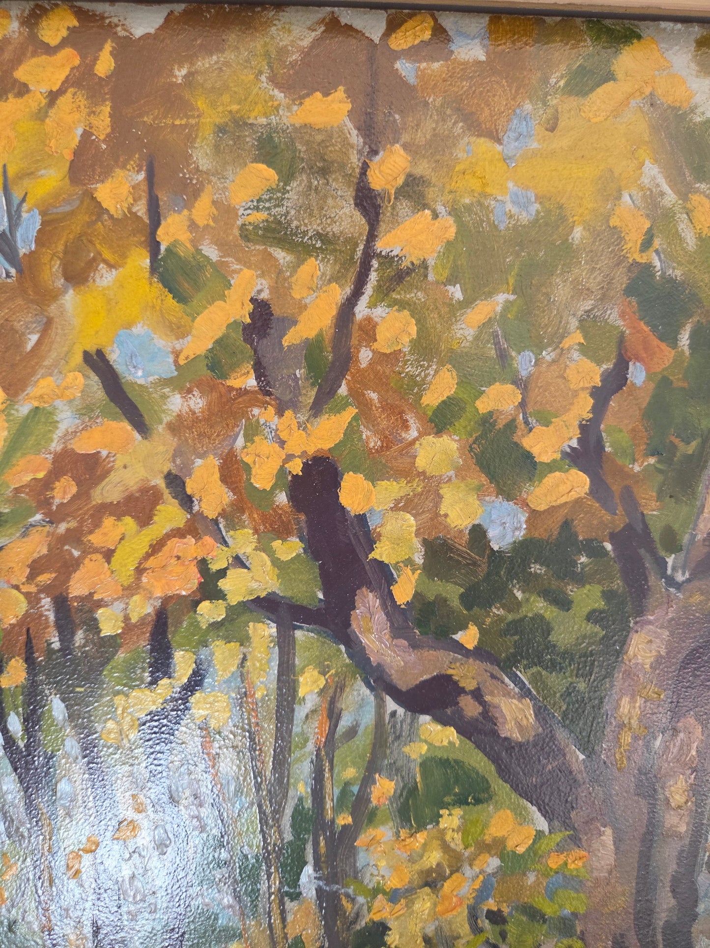 Swedish Oil Painting of an Autumn Scene
