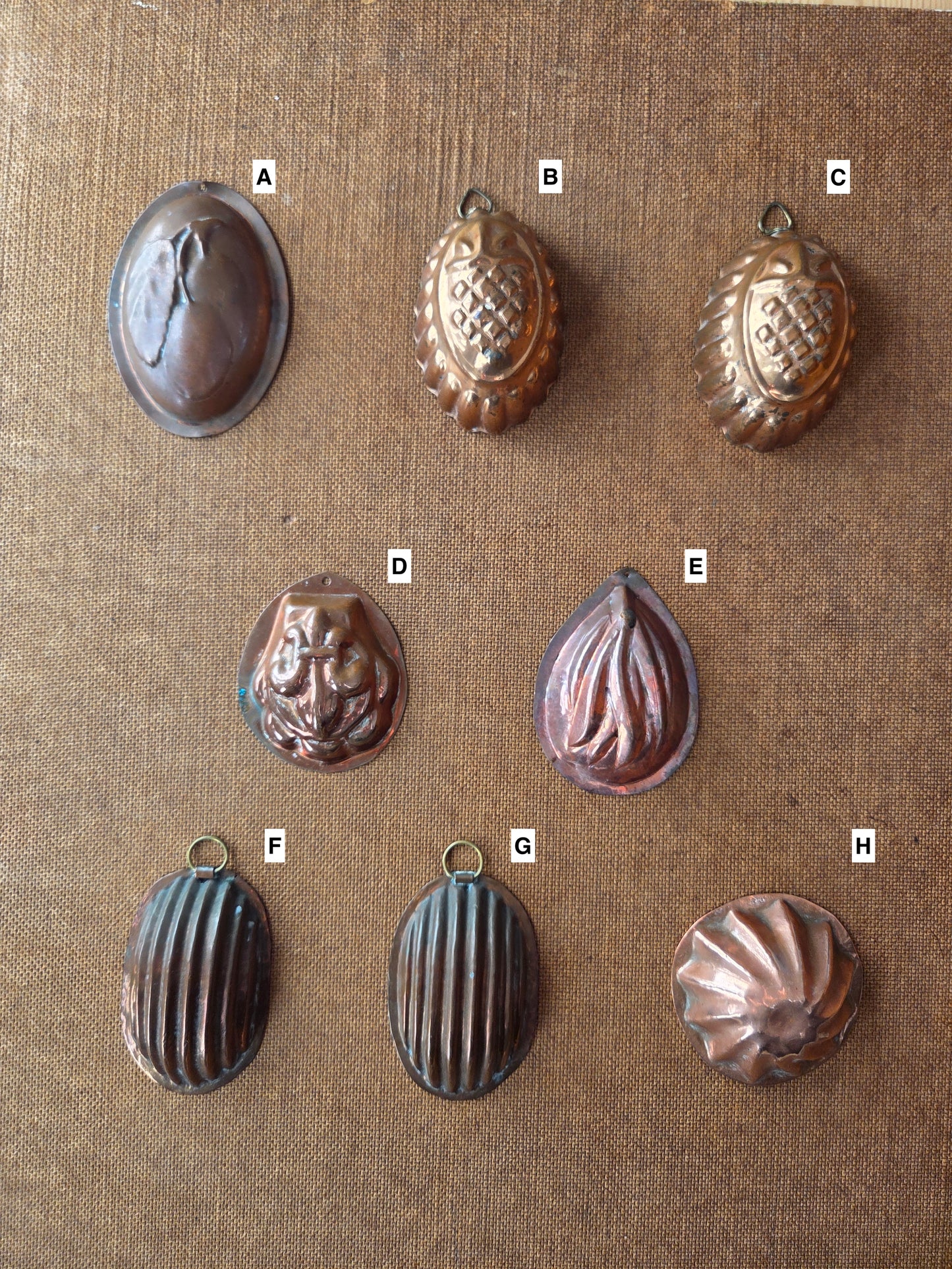 Mini Vintage Copper Moulds