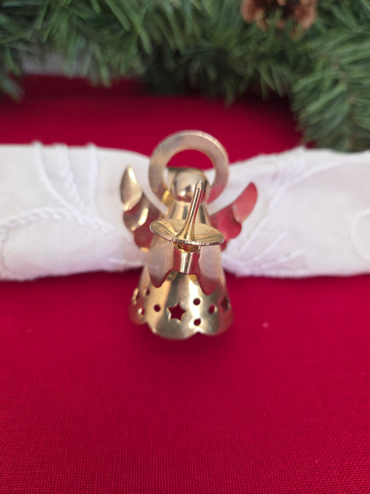 Set of Six Brass Angel Napkin Rings (1/2)