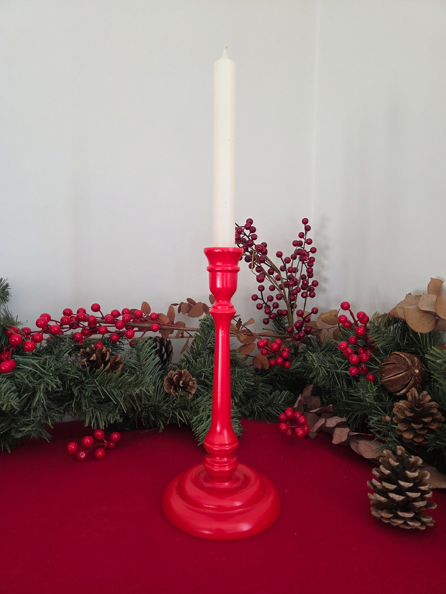 Tall Red Candlestick