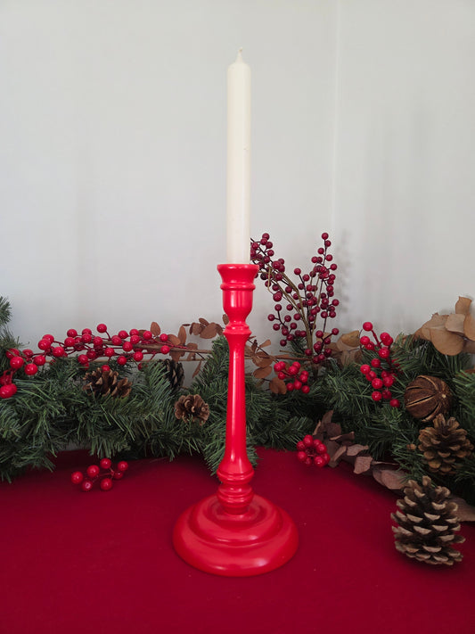 Tall Red Candlestick