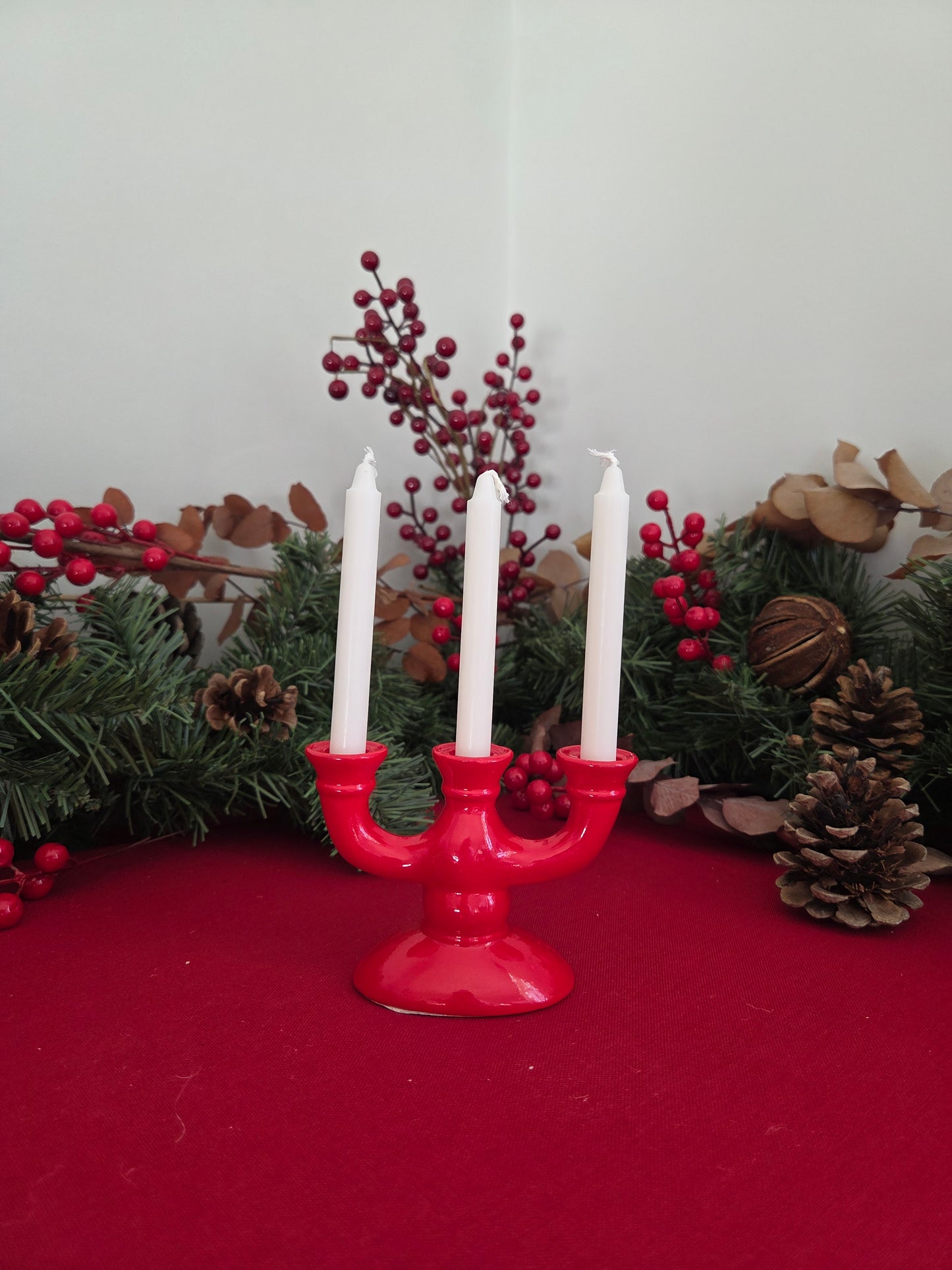 Small Red Candelabra