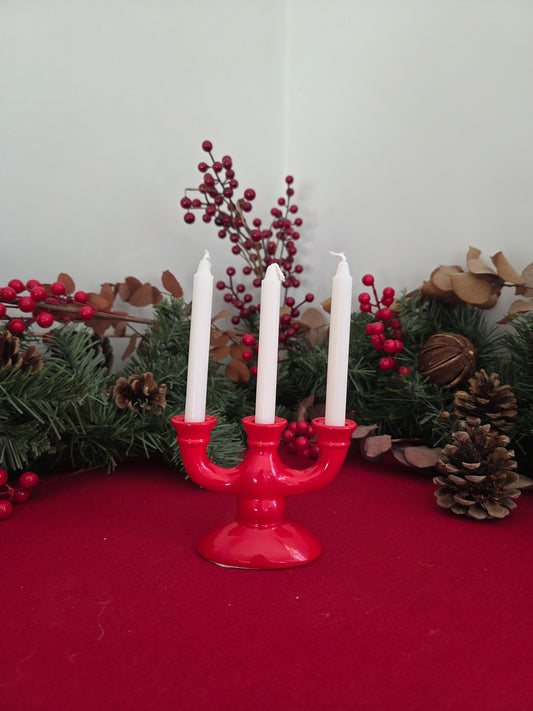 Small Red Candelabra