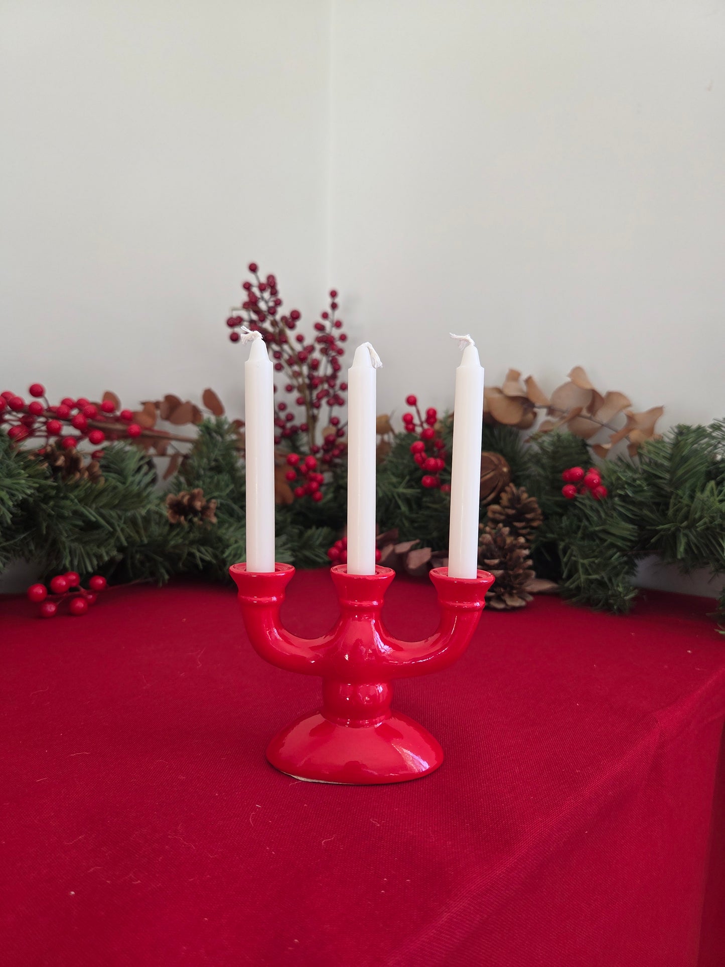 Small Red Candelabra