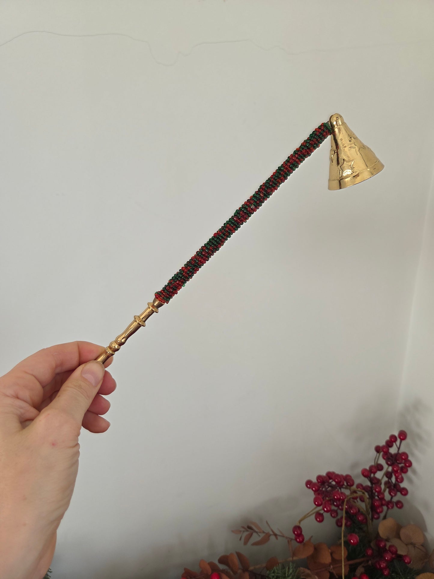 Beaded Christmas Candle Snuffer
