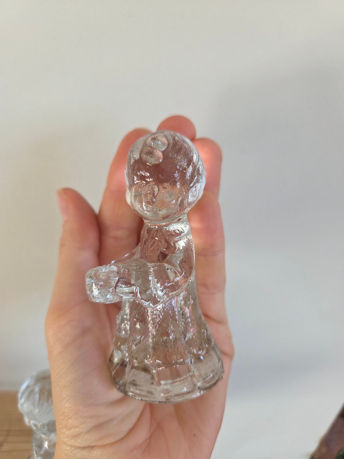 Glass Angel Candle Holders