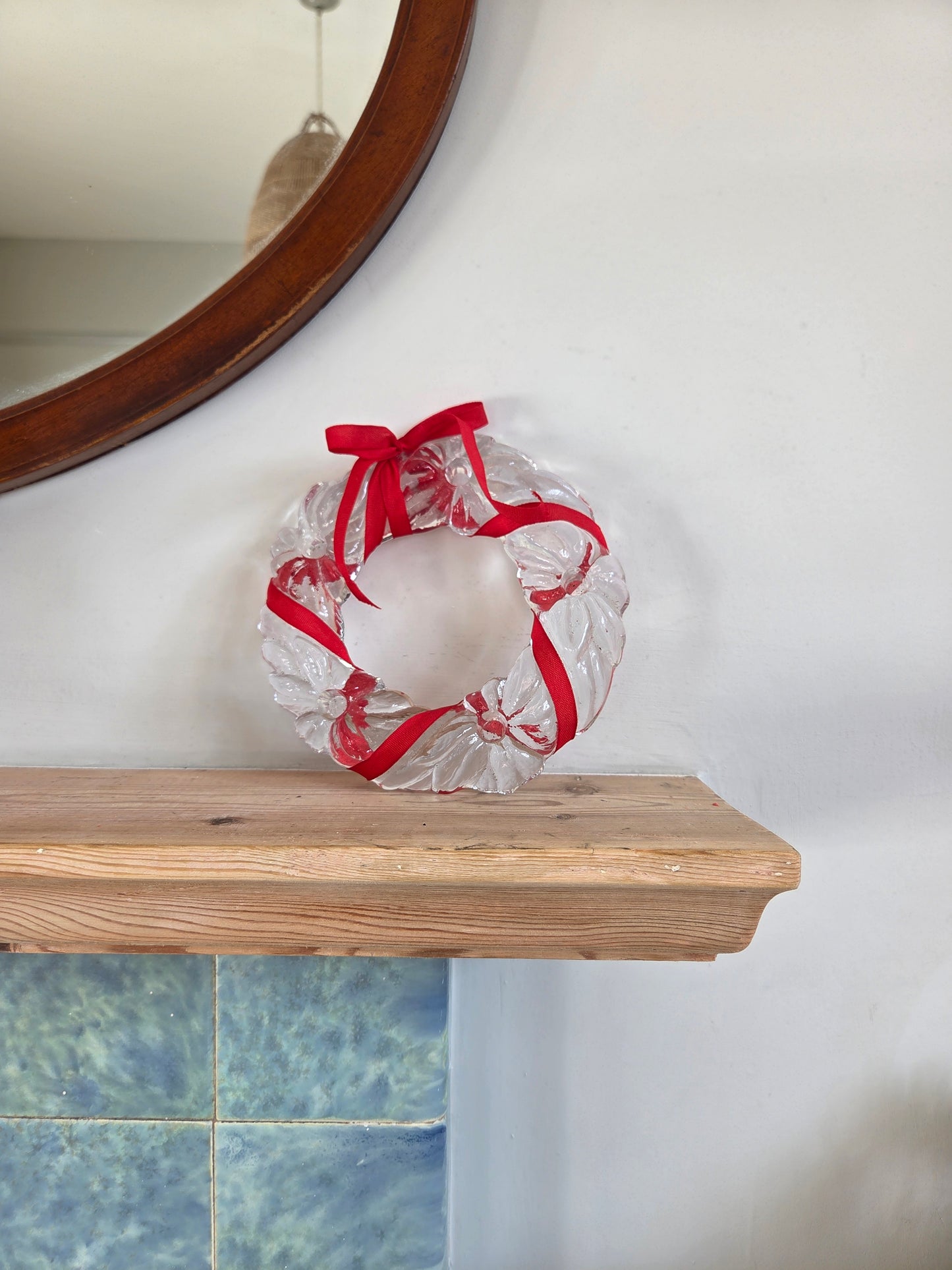 Art Glass Christmas Candelabra