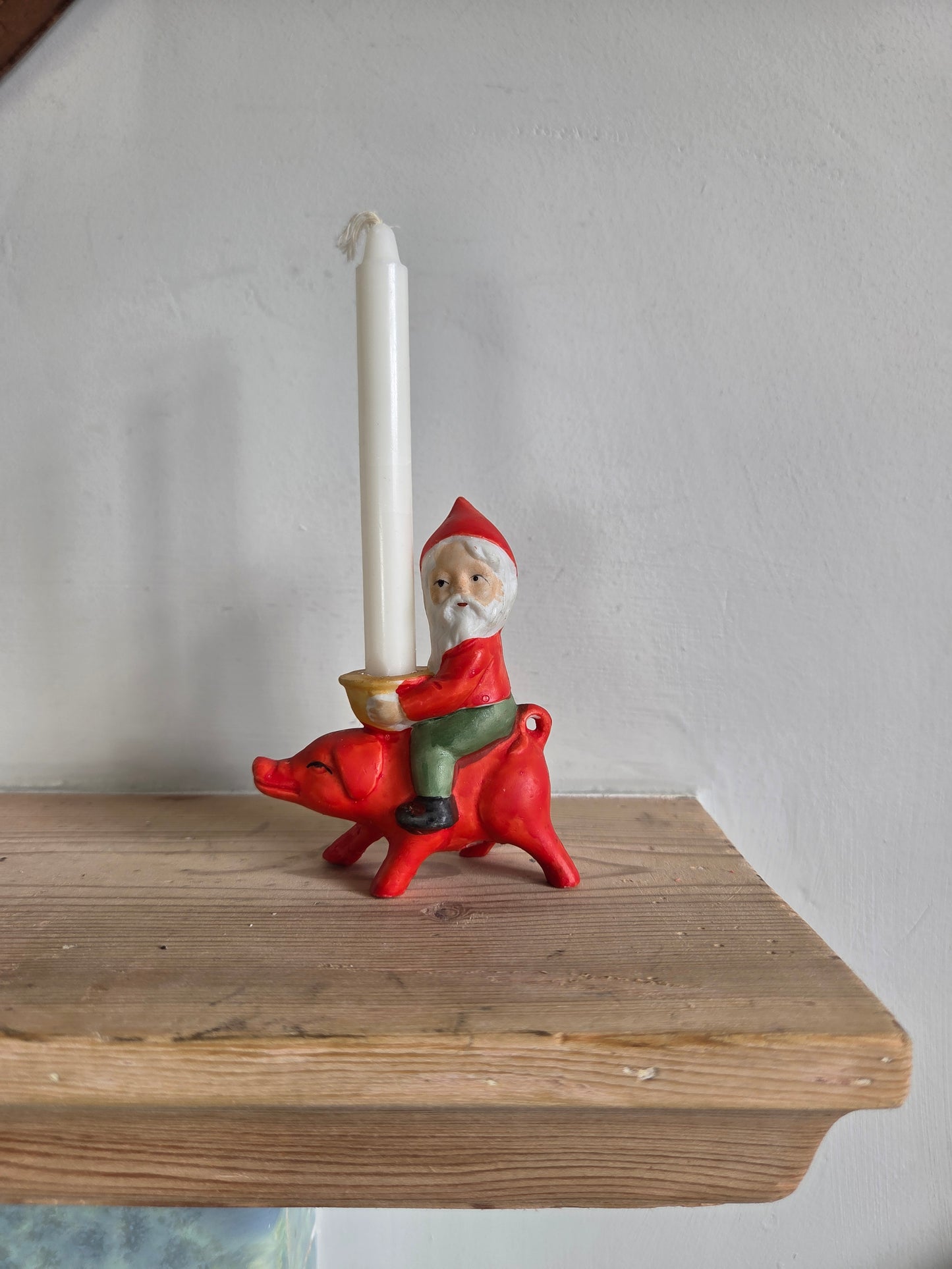 Vintage Ceramic Pig Candle Holder