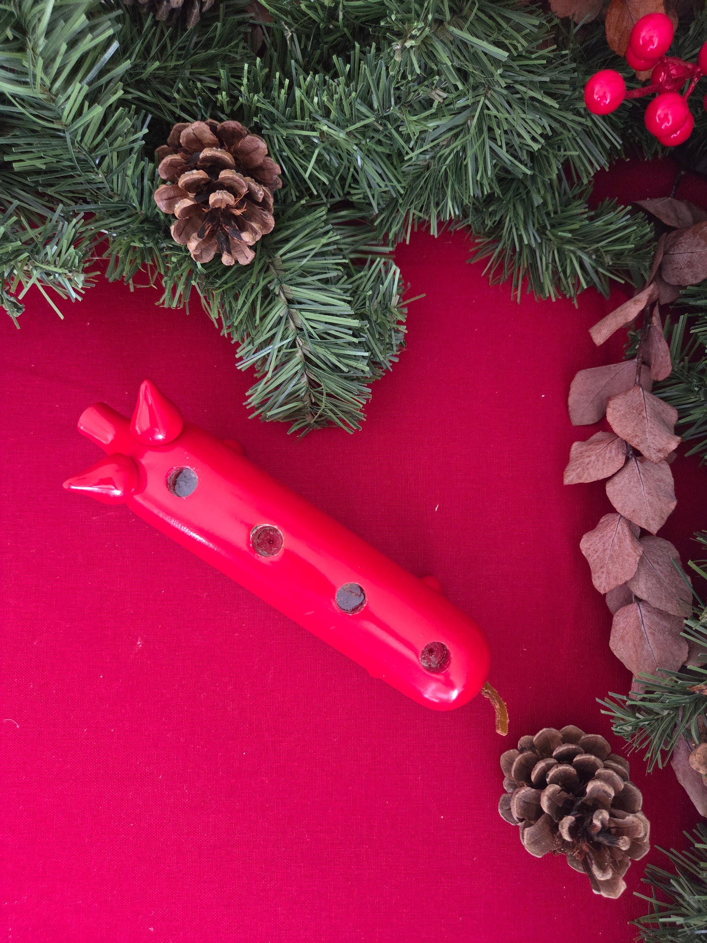 Vintage Long Swedish Pig Candle Holder