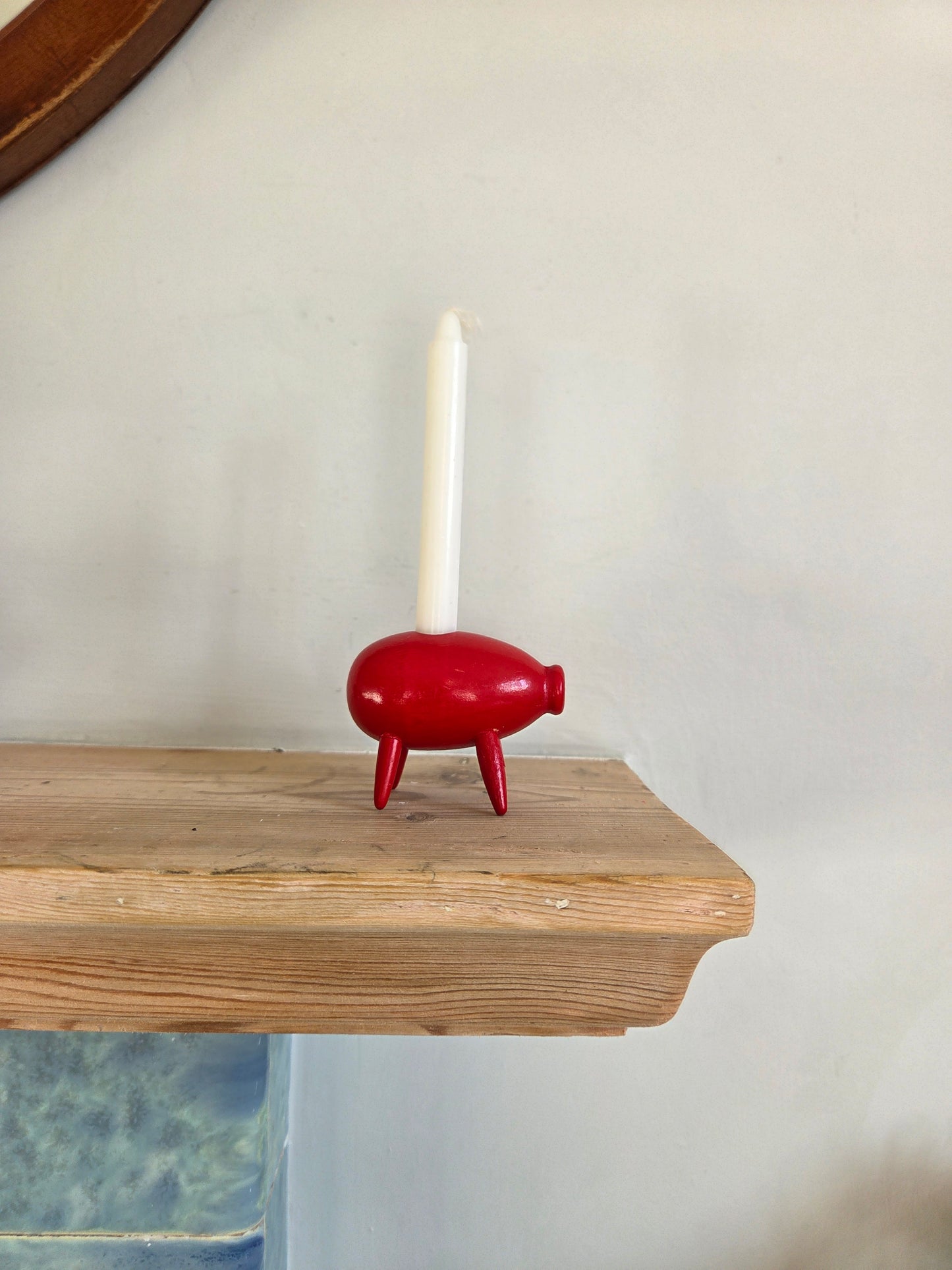 Vintage Small Swedish Pig Candle Holder