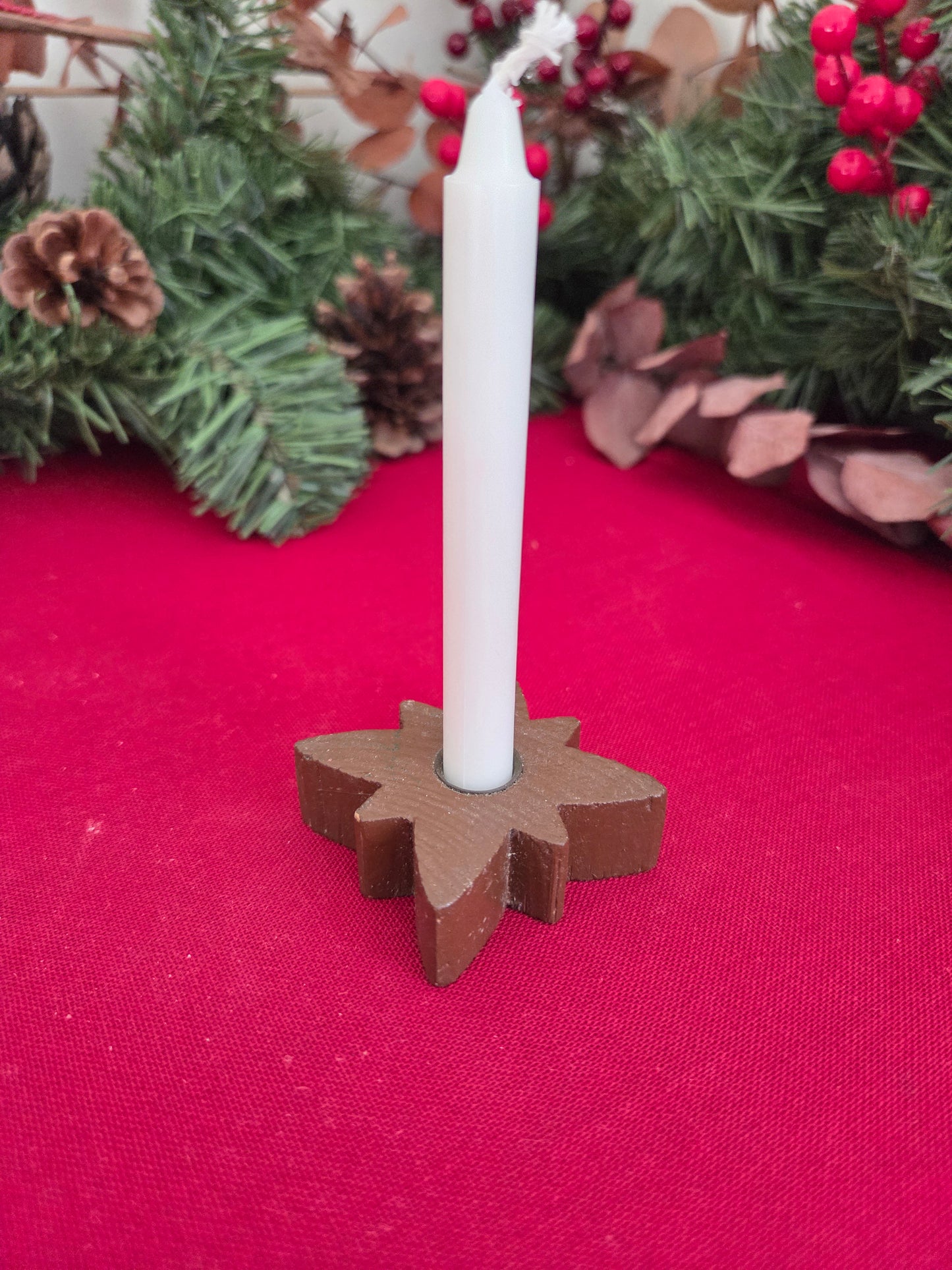Mini Wooden Star Candle Holder