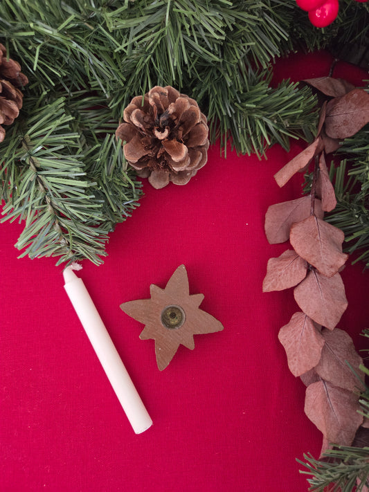Mini Wooden Star Candle Holder