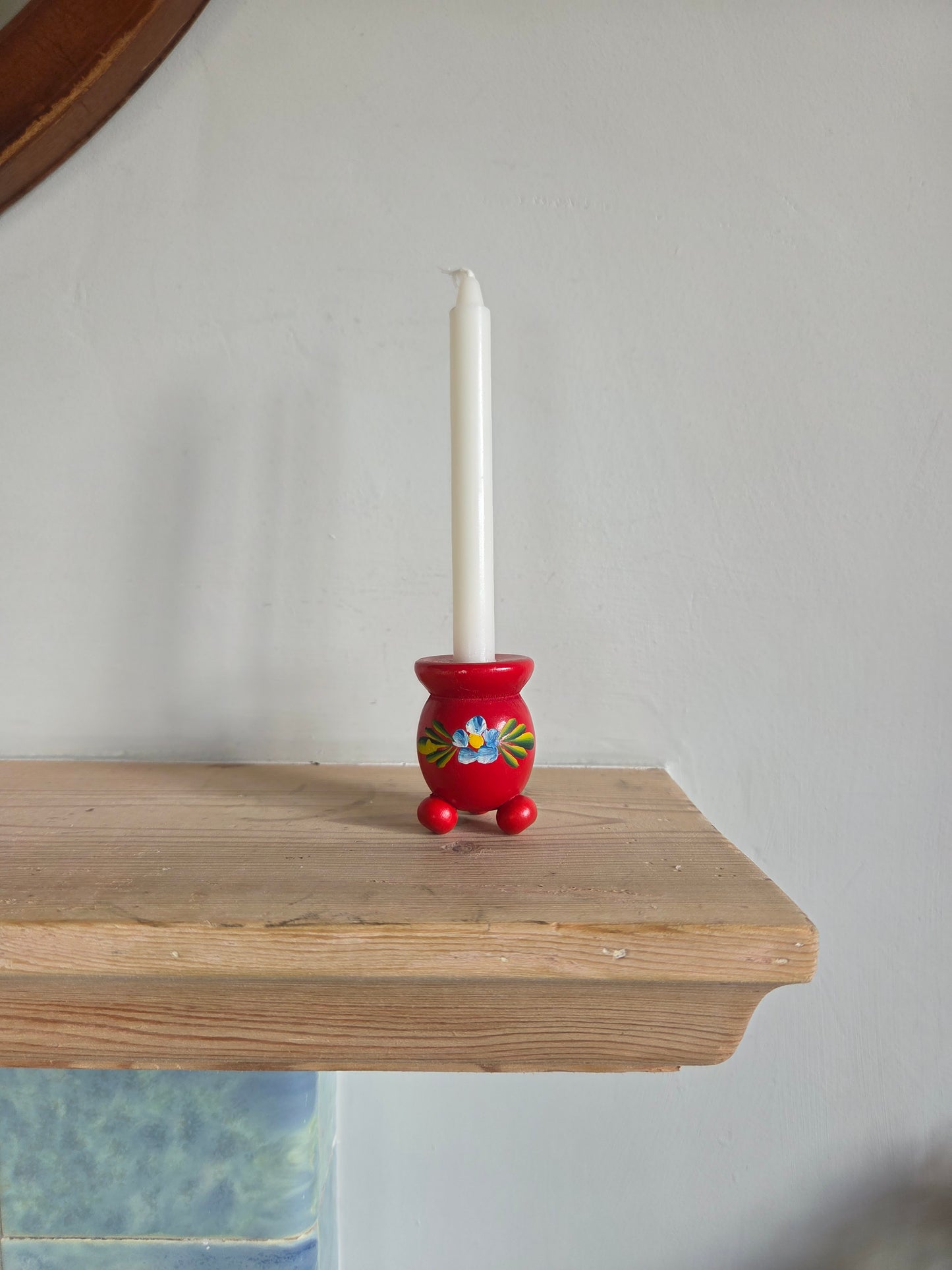 Swedish Christmas Candle Holder - Small Flower