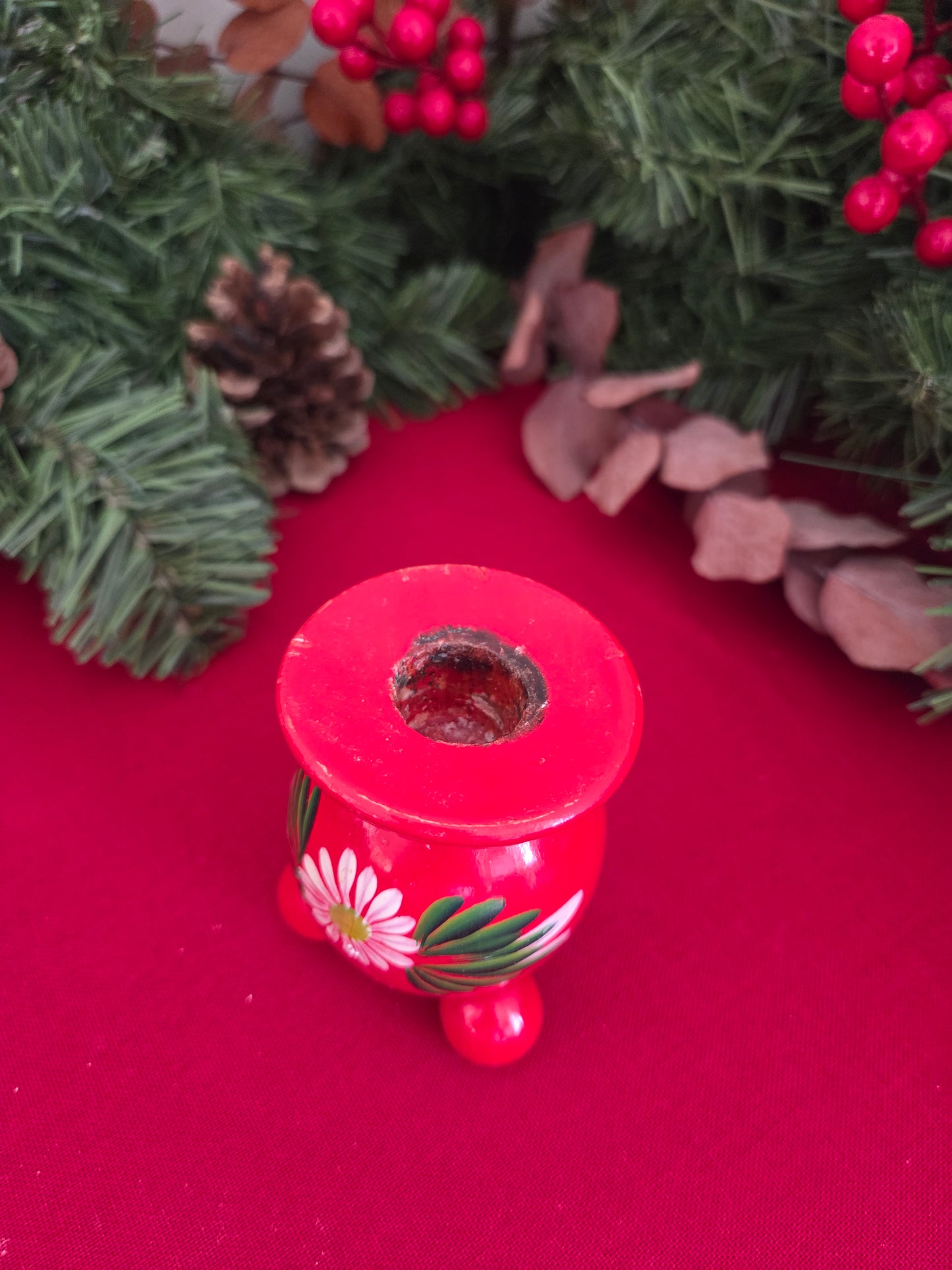Swedish Christmas Candle Holder - Trio Medium Flower