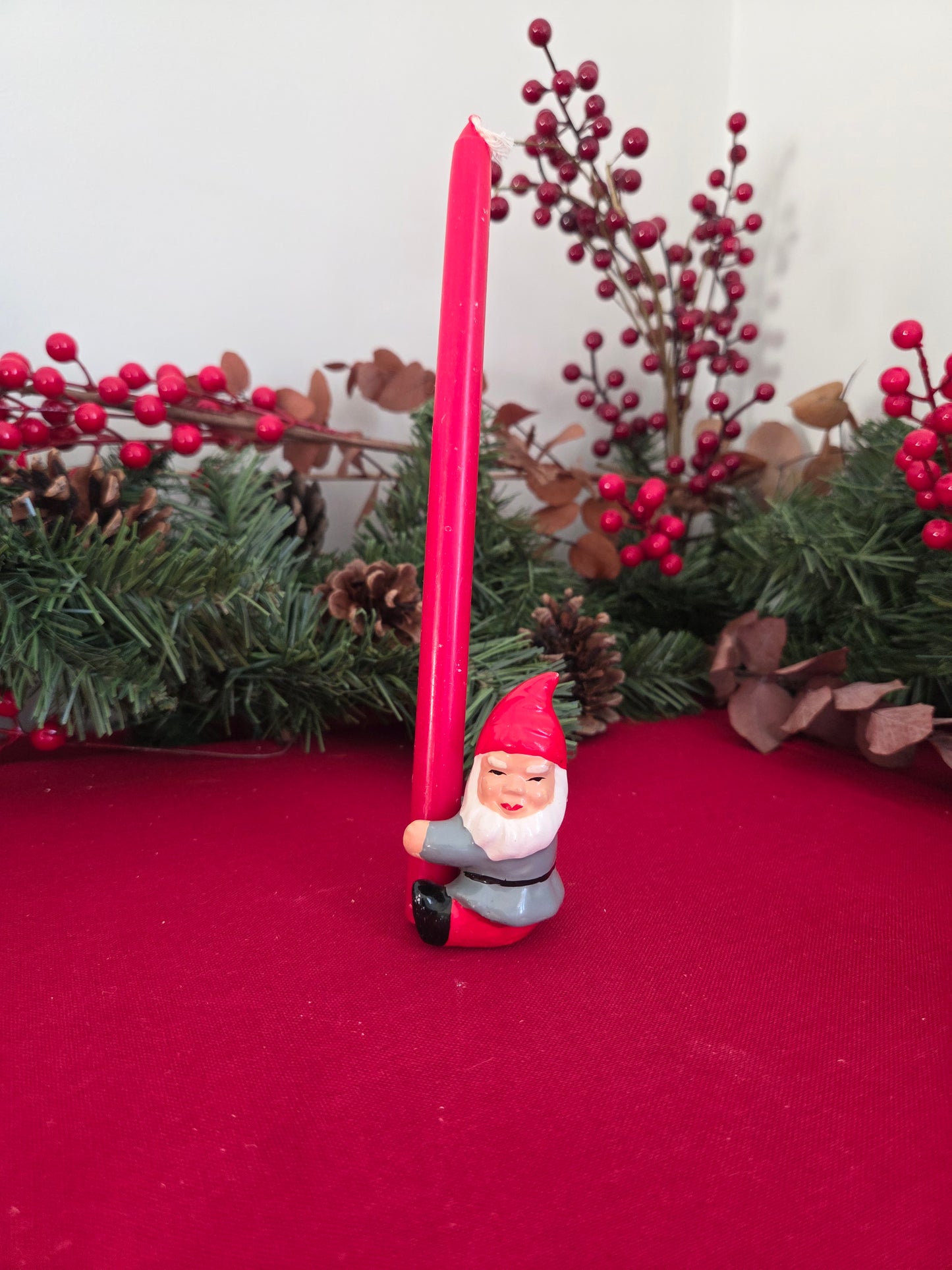 Hugging Santa Candle Holder
