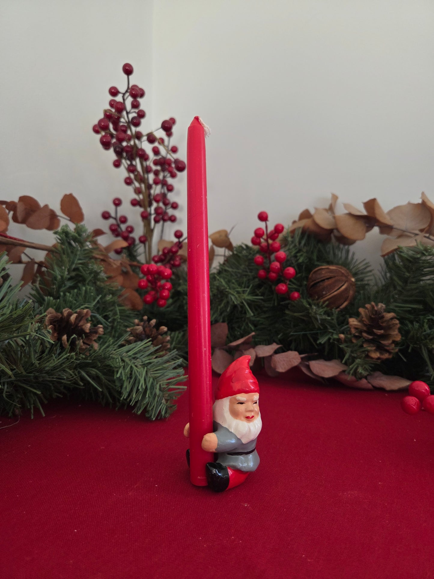 Hugging Santa Candle Holder