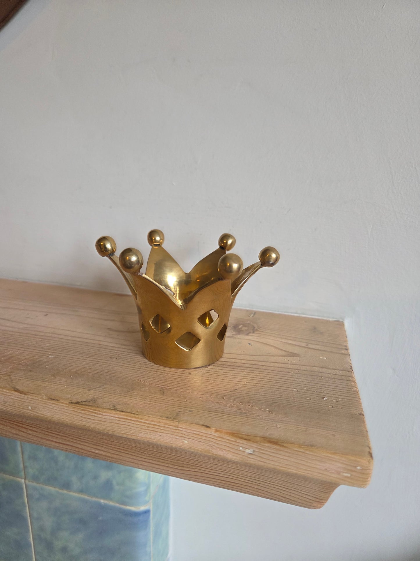 Brass Crown Tealight Holder