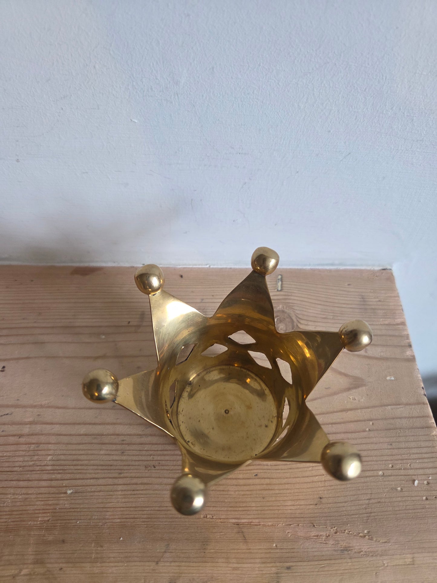 Brass Crown Tealight Holder