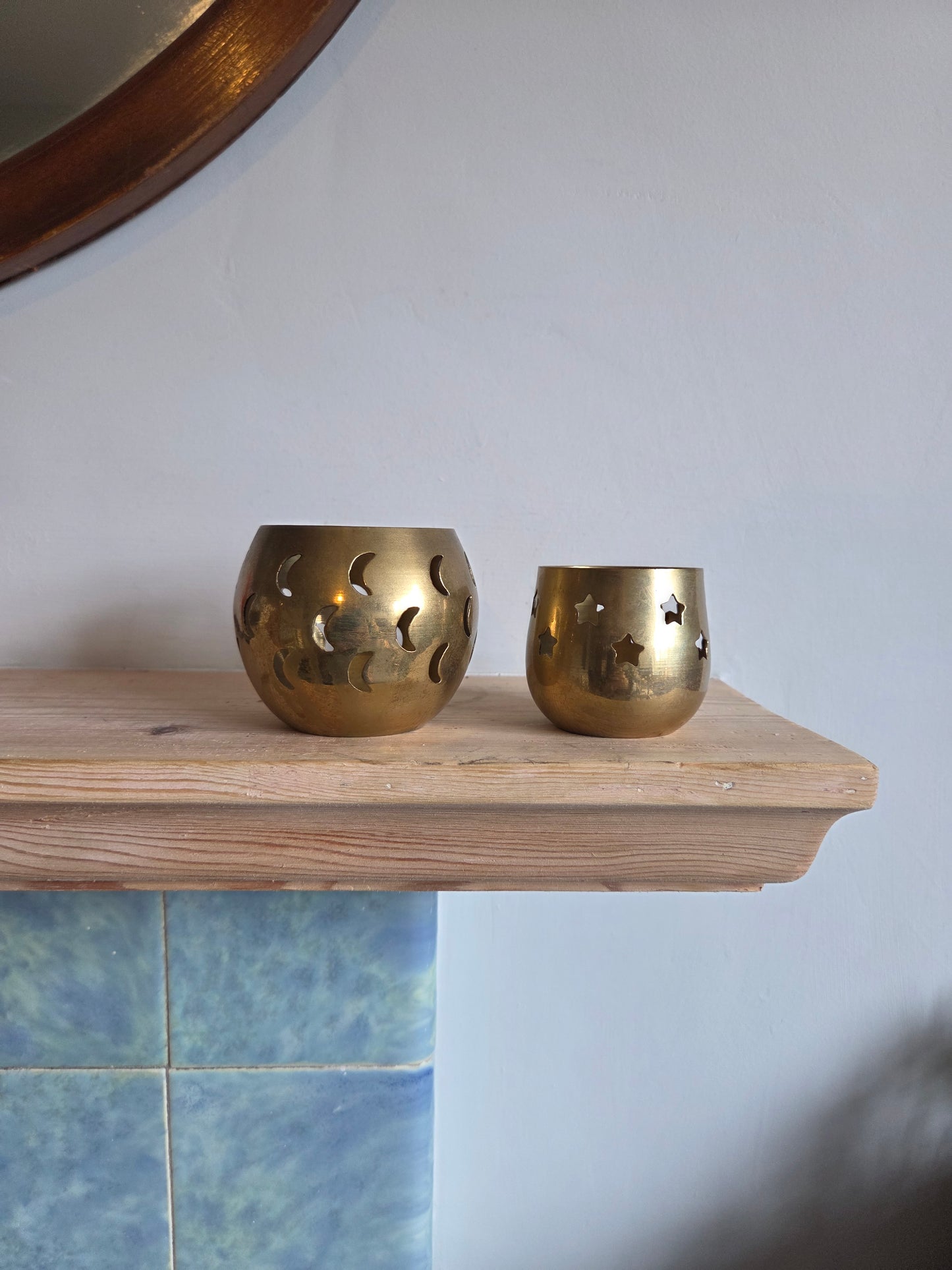 Small Brass Star Tealight Holder