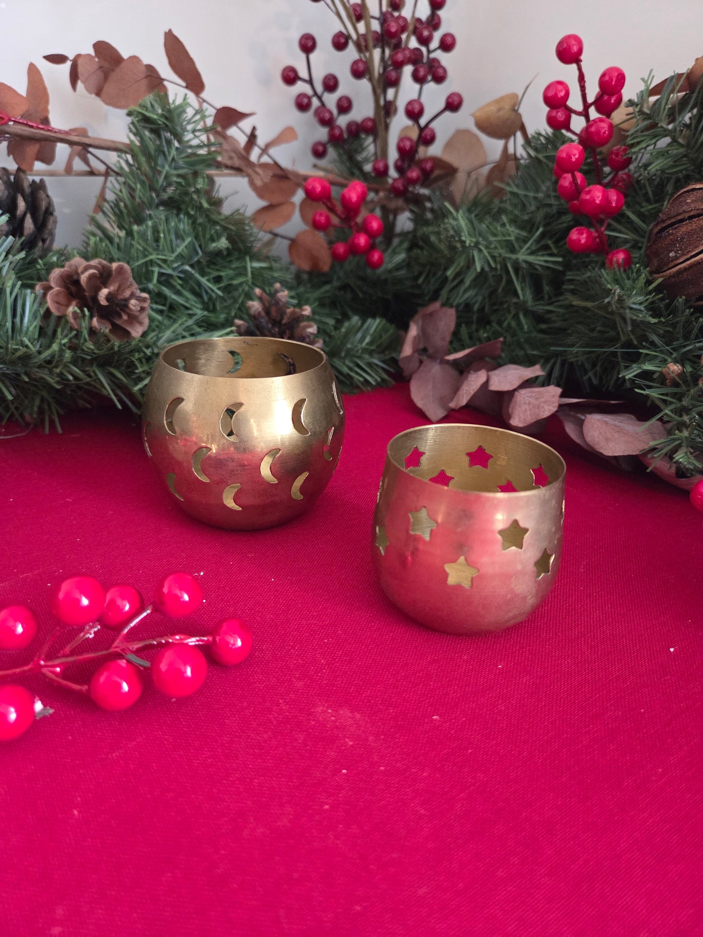 Small Brass Star Tealight Holder